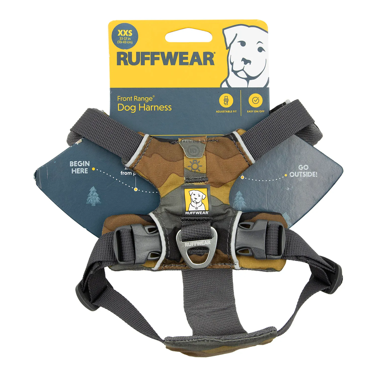 Pechera Perro Café Talla Xxs Acolchada Ruffwear