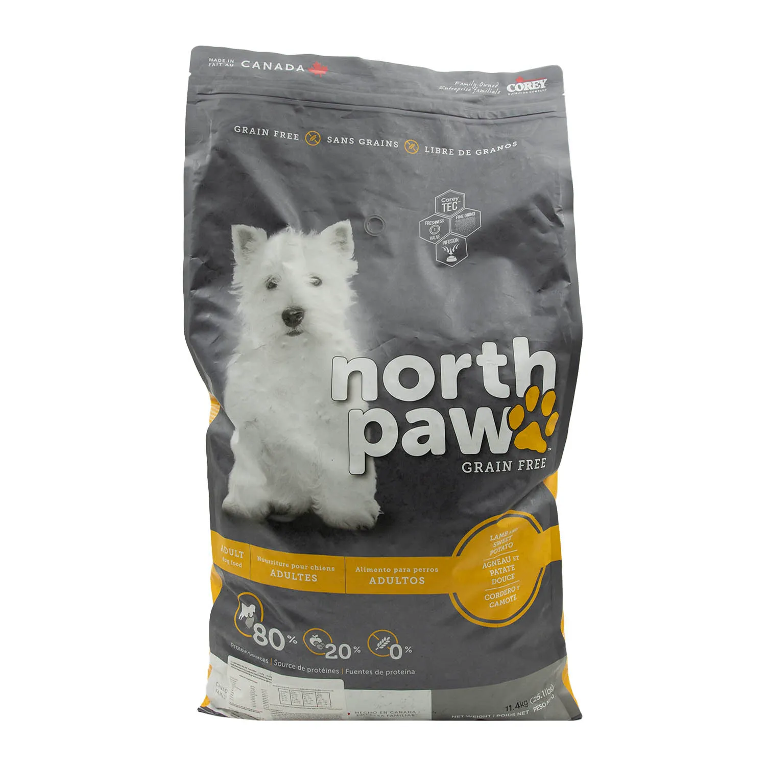 Alimento Perro Adulto Seco Cordero - Camote Libre De Granos North Paw