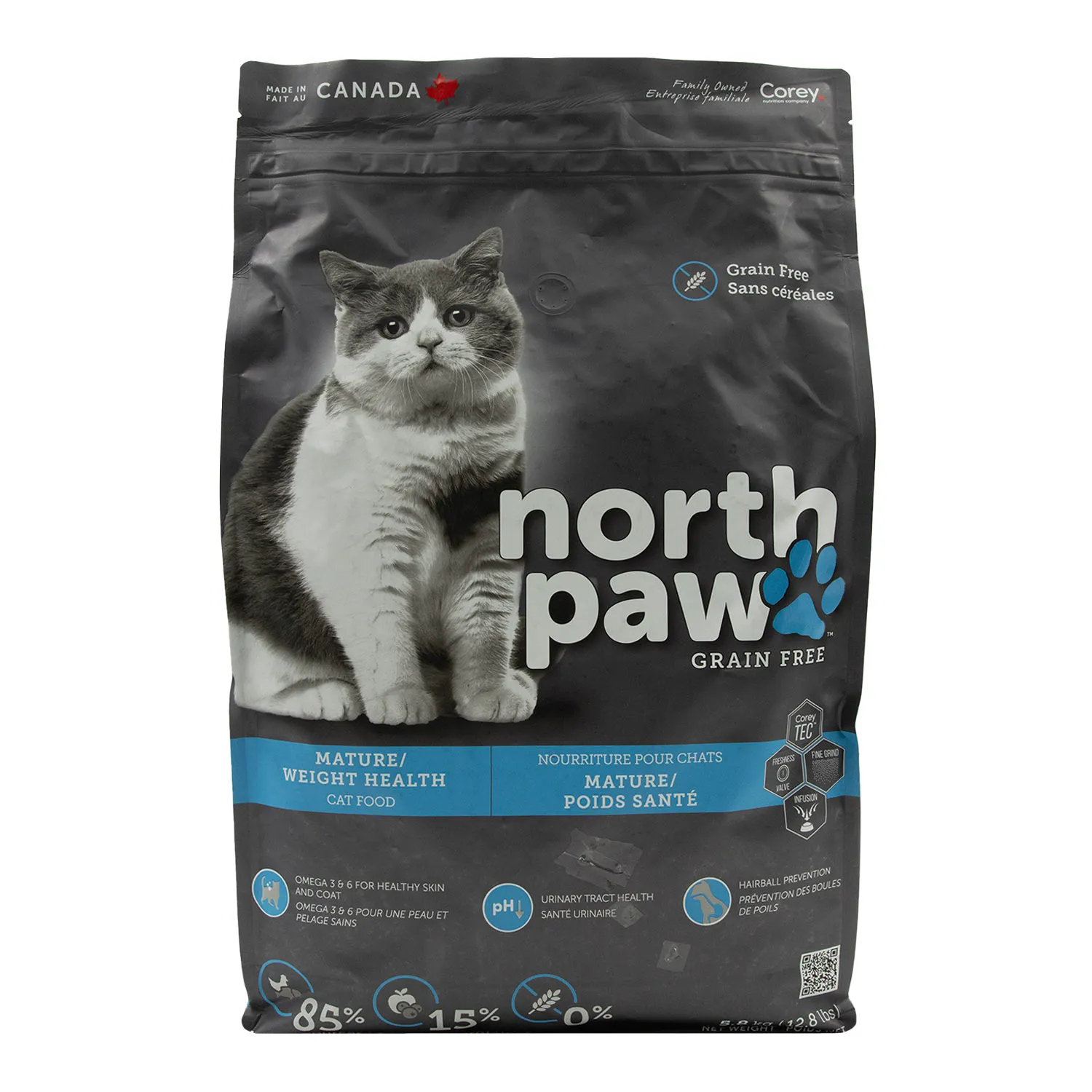 Alimento Gato Seco Adulto Control Peso Libre De Granos North Paw