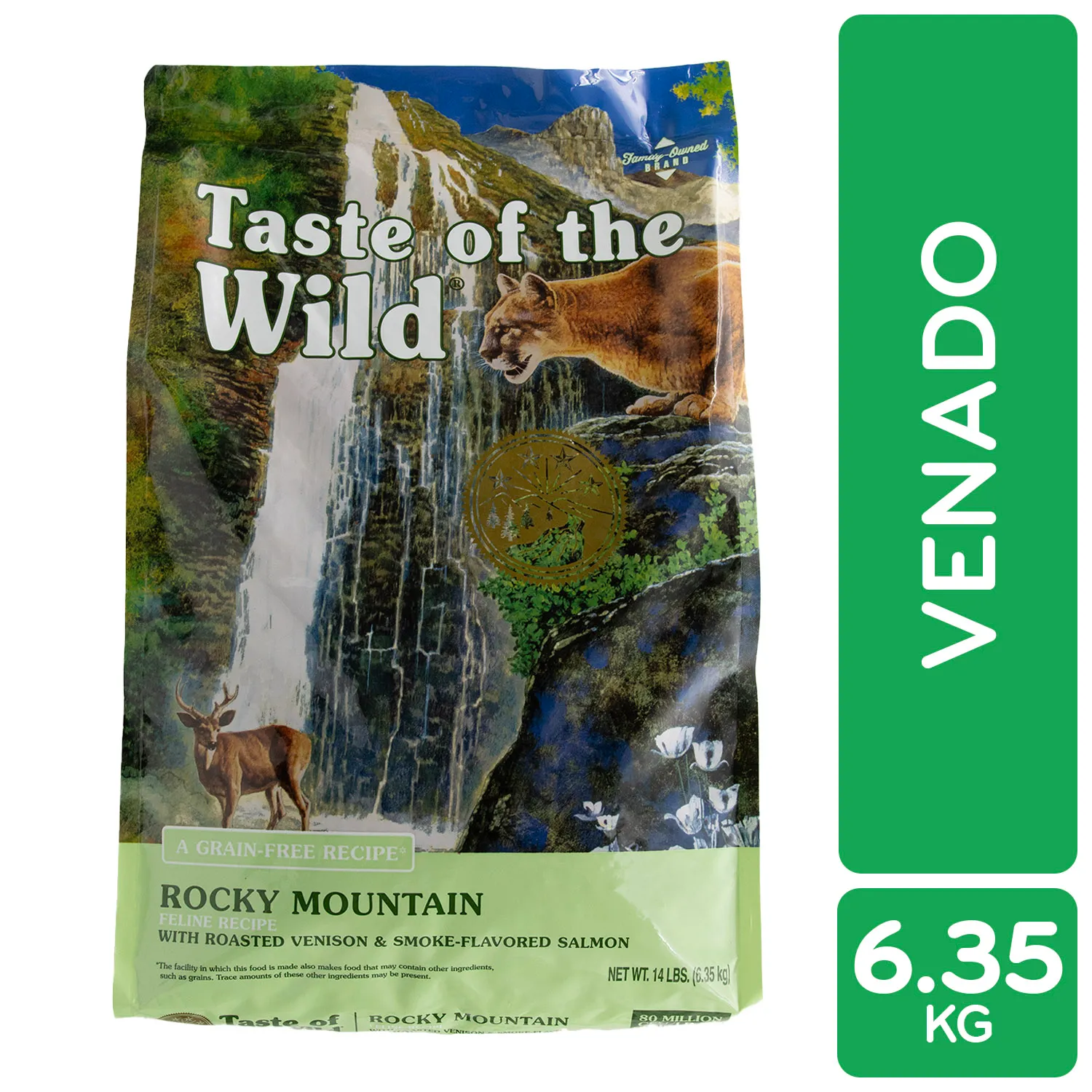 Alimento Gato Seco Adulto Venado  Y Salmon Libre De Granos Taste Of The Wild