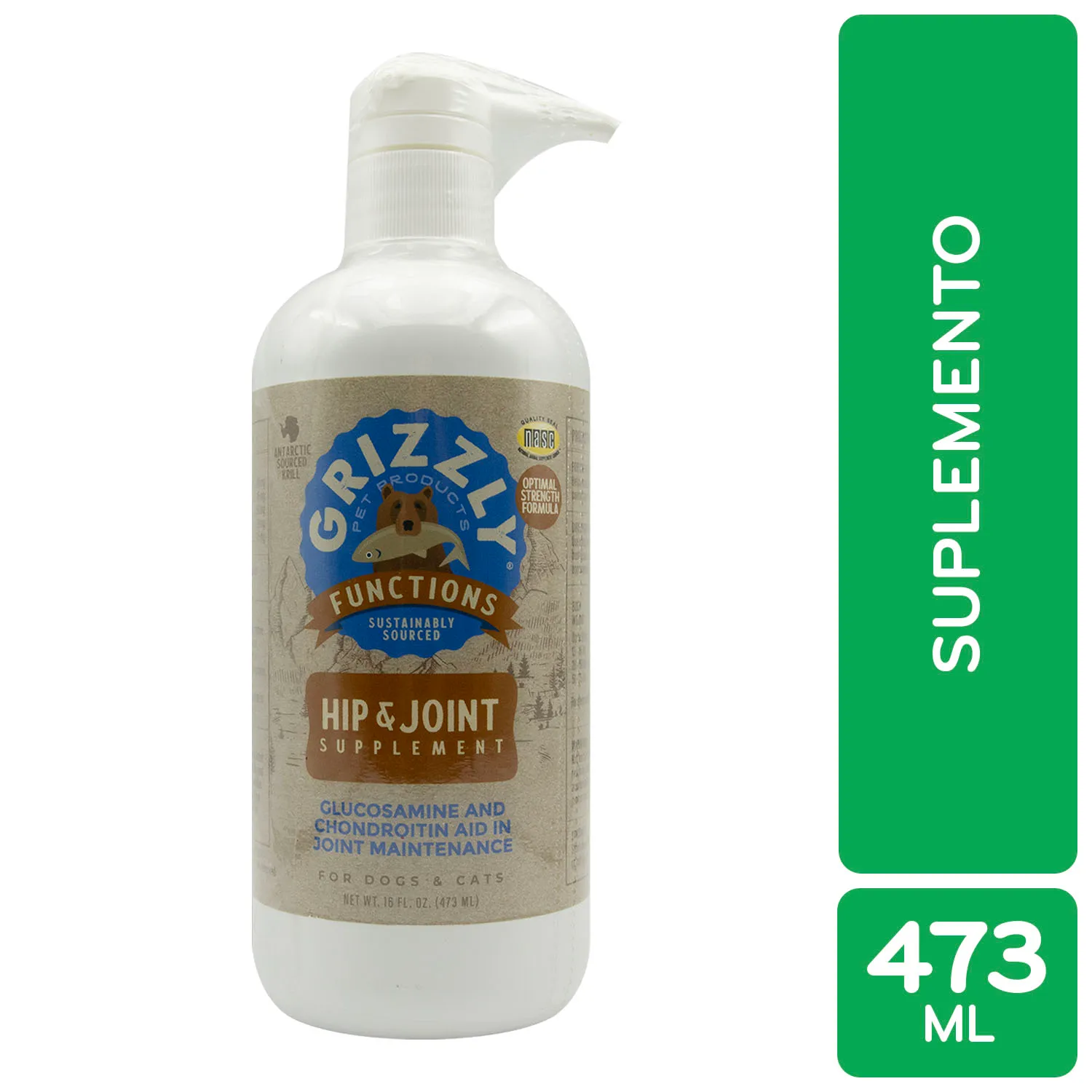 Aceite Salmón Plus Movilidad Mascotas Grizzly Products
