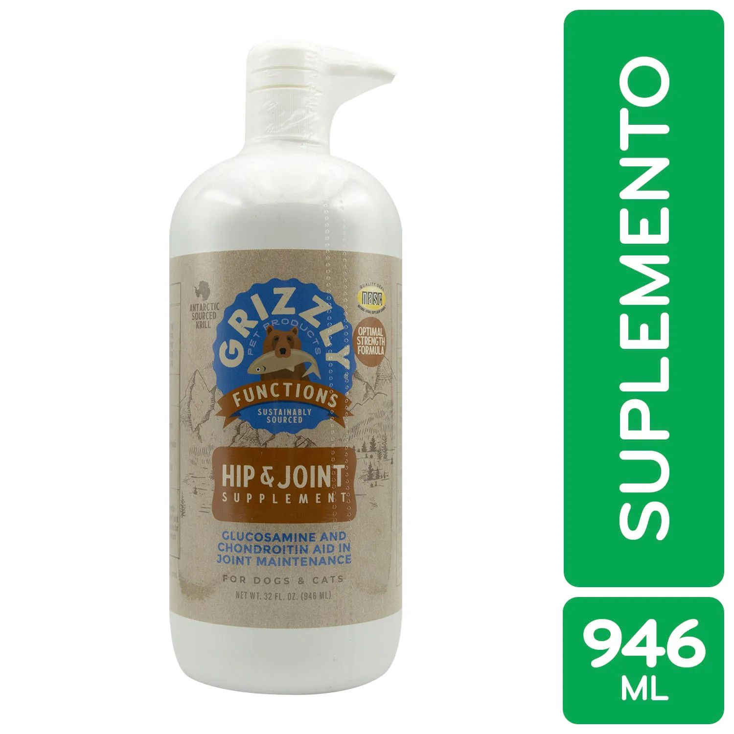 Aceite Salmon Plus Movilidad Mascotas Grizzly Products