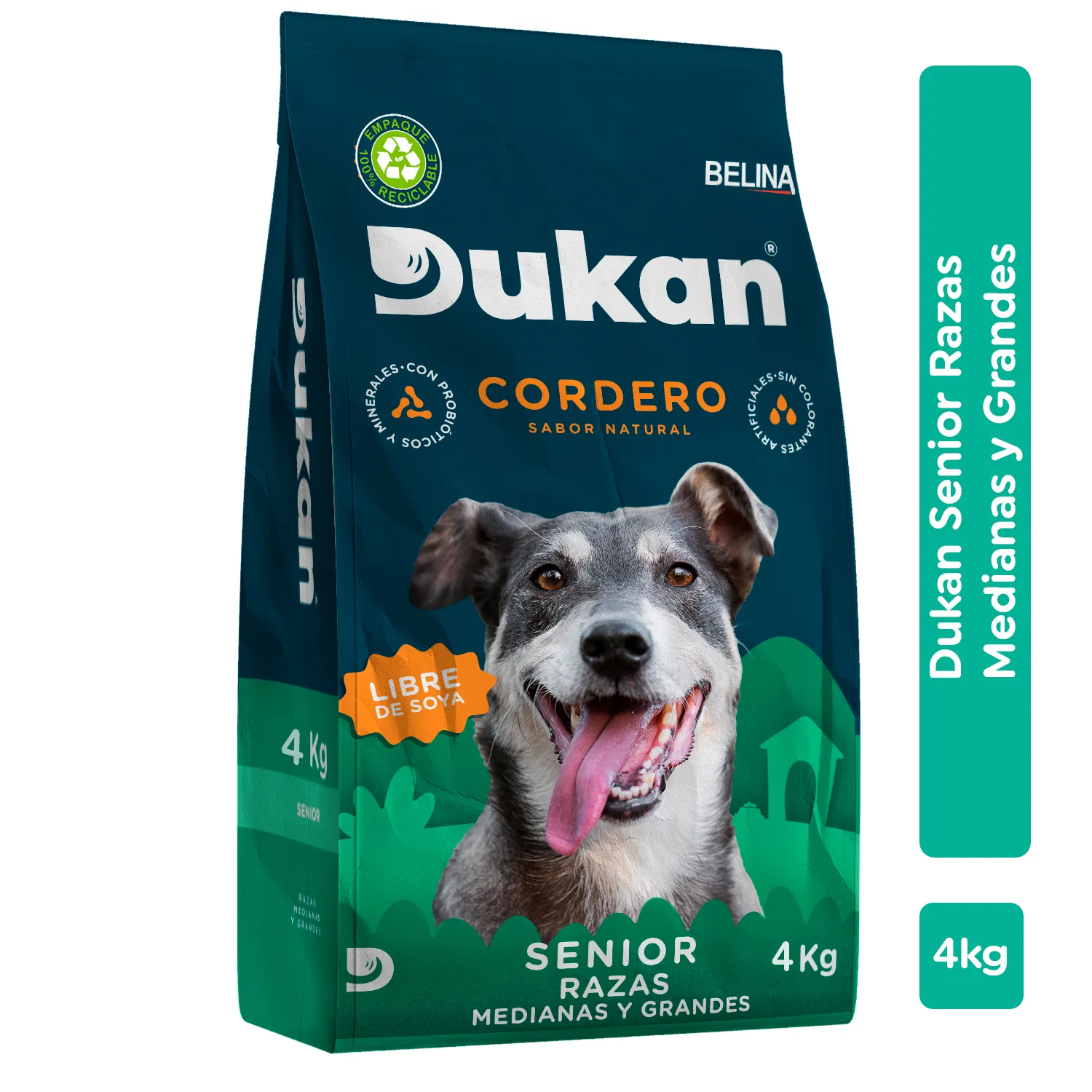 Alimento Perro Senior Seco Raza Mediana Y Grande Libre De Soya Dukan
