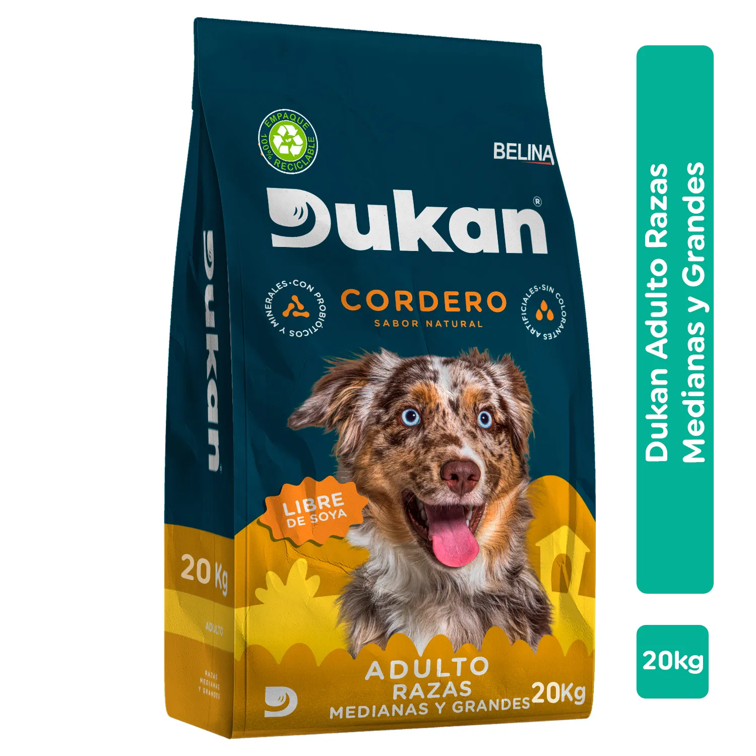 Alimento Perro Adulto Seco Raza Mediana Y Grande Libre De Soya Dukan