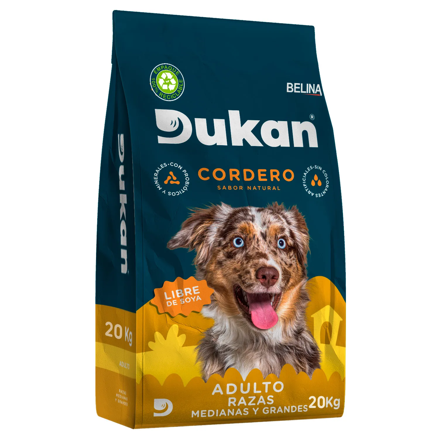 Alimento Perro Adulto Seco Raza Mediana Y Grande Libre De Soya Dukan