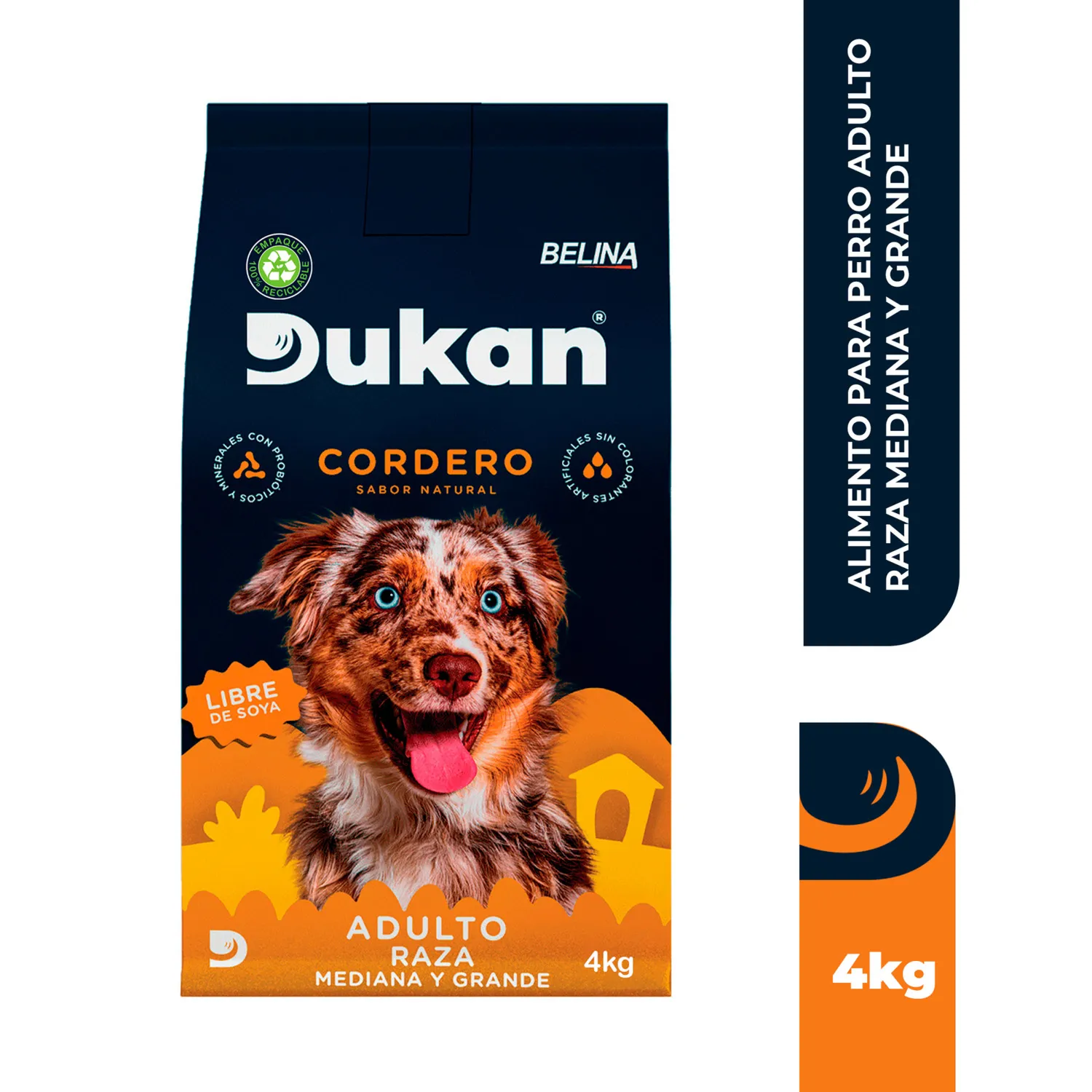 Alimento Perro Adulto Seco Raza Mediana Y Grande Libre De Soya Dukan