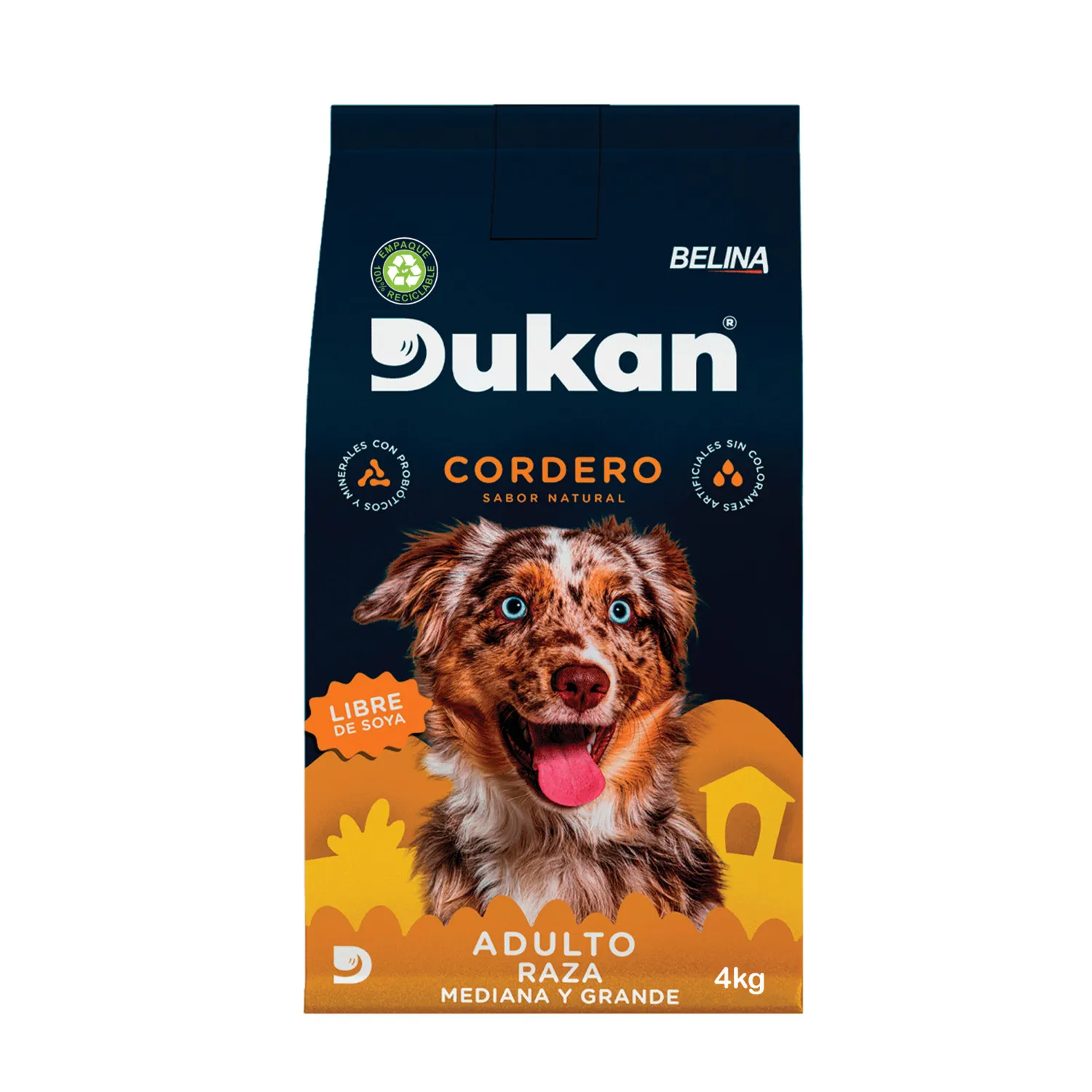 Alimento Perro Adulto Seco Raza Mediana Y Grande Libre De Soya Dukan
