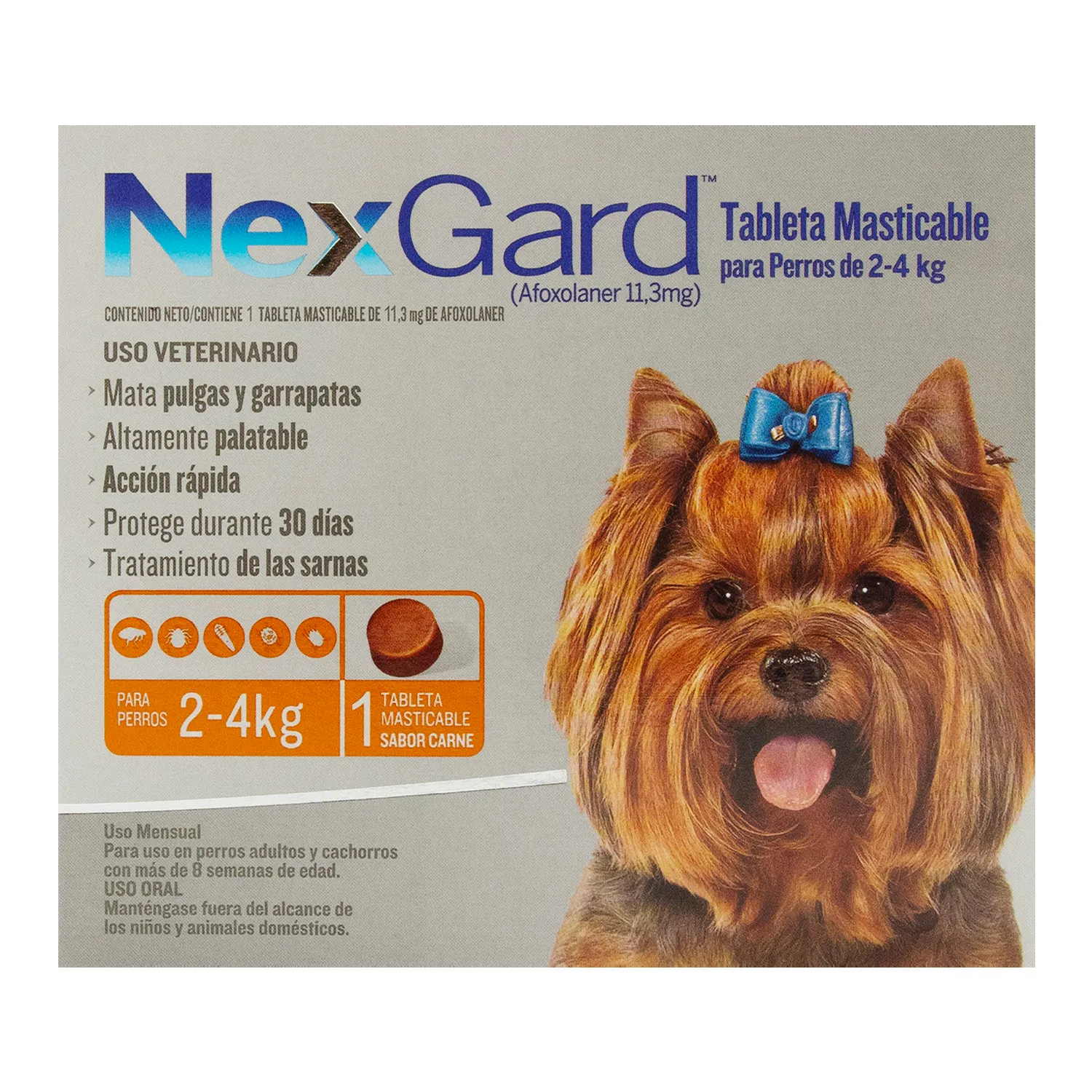 Antipulgas Y Garrapatas Tableta Perro 2-4kg Nexgard