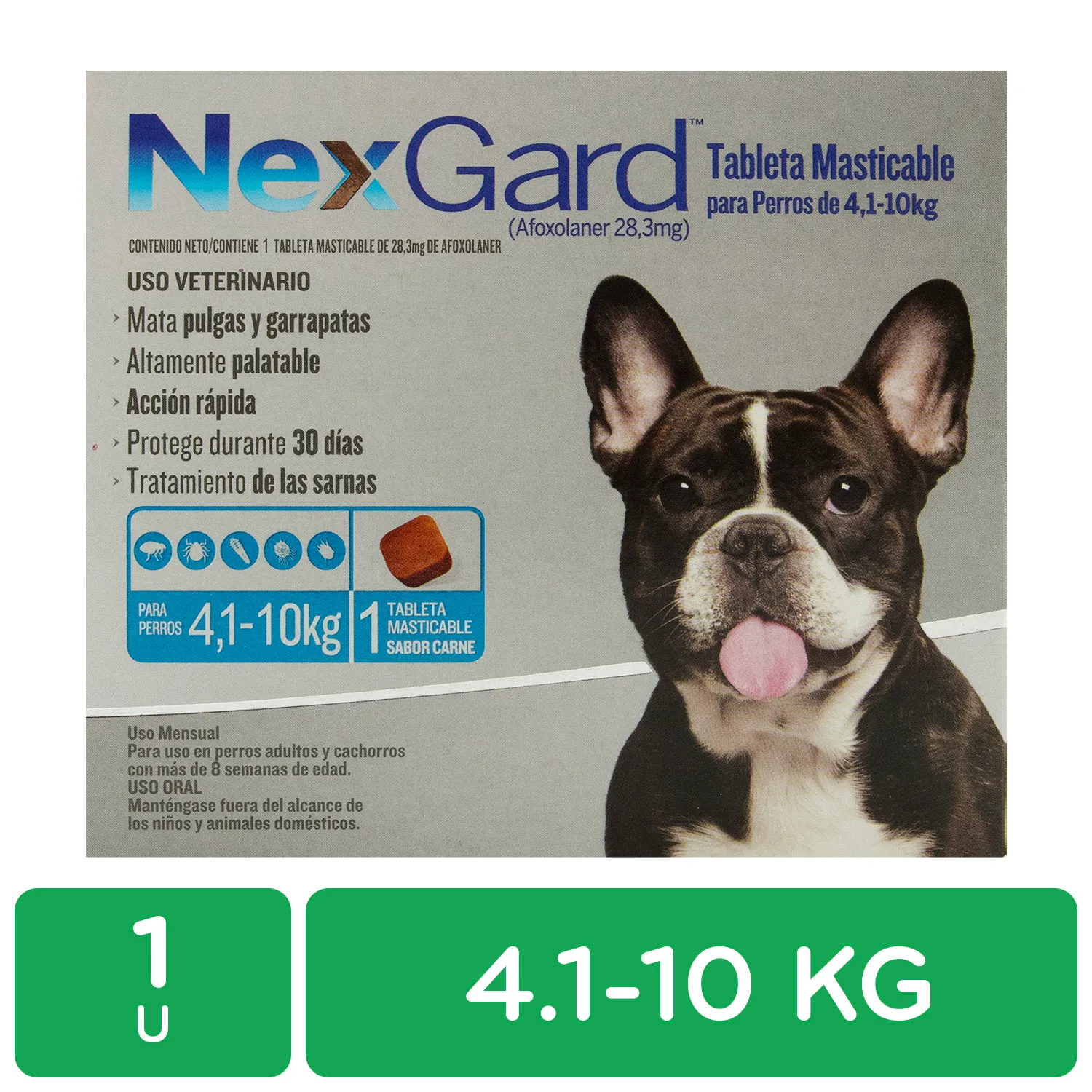 Antipulgas Y Garrapatas Tableta Perro 4-10kg Nexgard