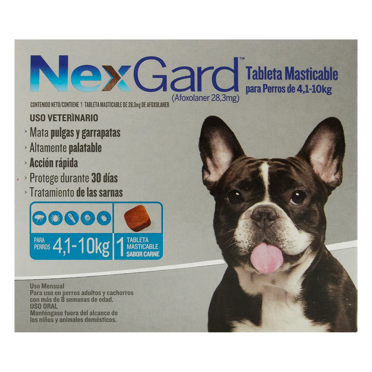Antipulgas Y Garrapatas Tableta Perro 4-10kg Nexgard