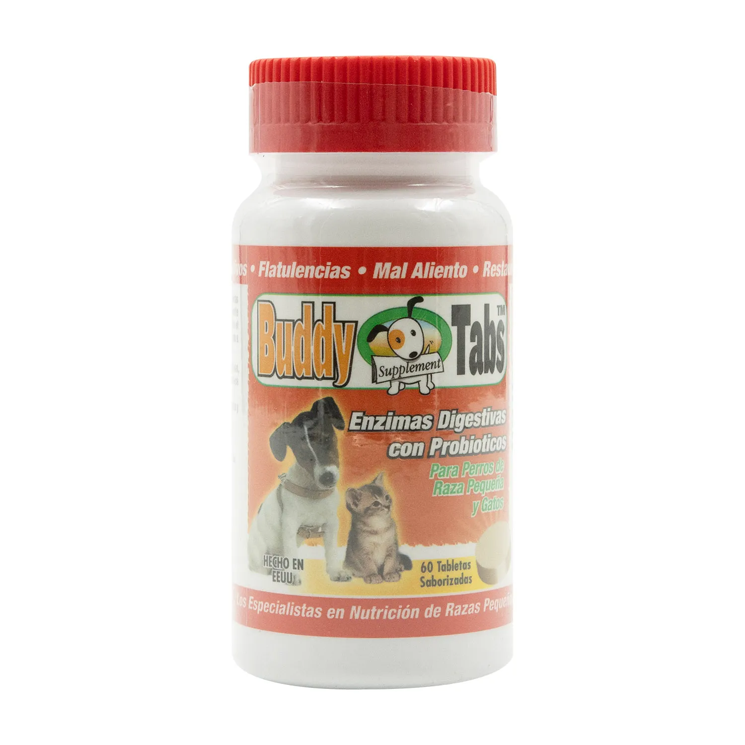 Probioticos Enzimas Digestivas Mascota Buddy Tabs Interfarma