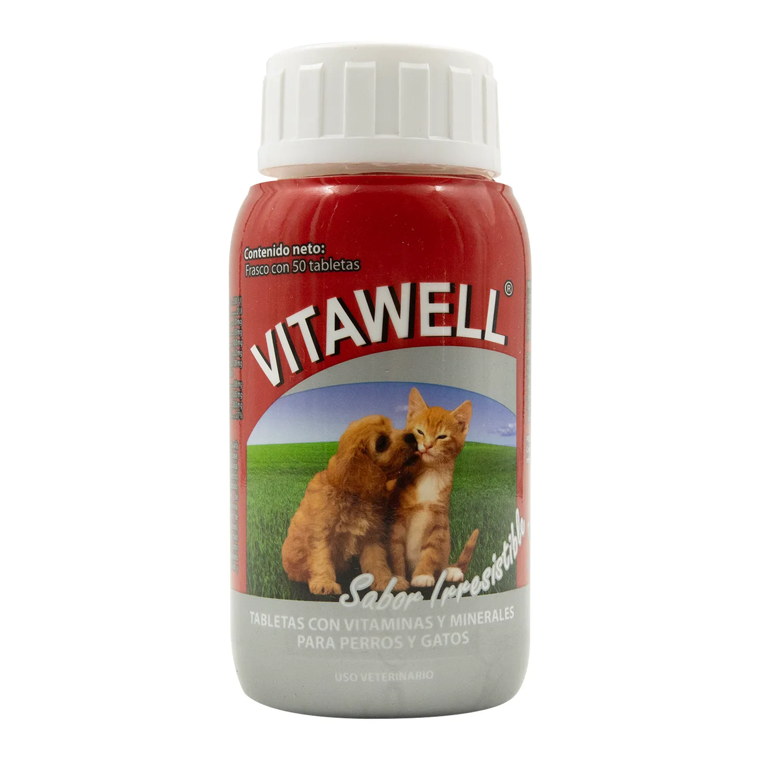 Vitawell Suplemento Vitamínico Mascota Tabletas Sabor Carne