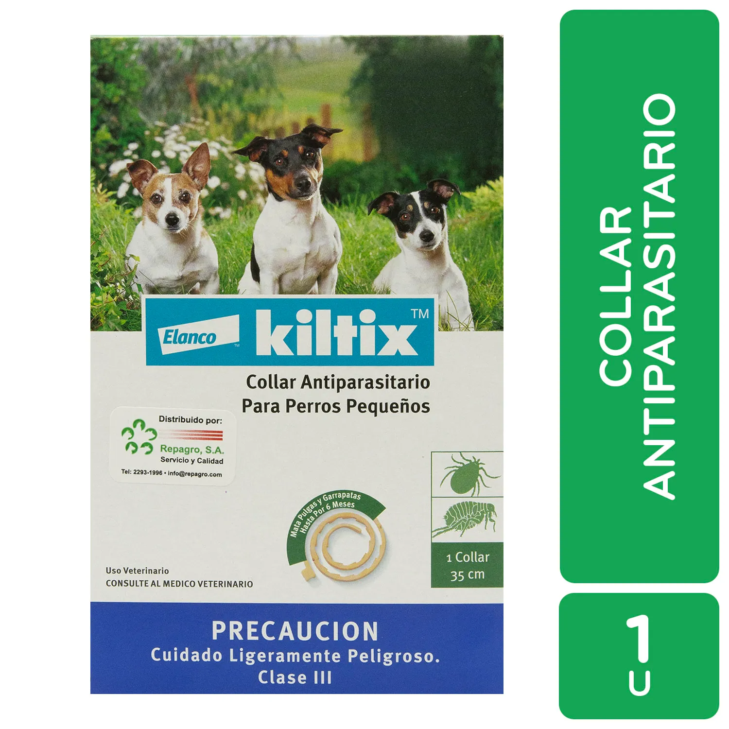 Collar Antipulgas Y Garrapatas Perro Raza Pequeña Y Mediana Kiltix