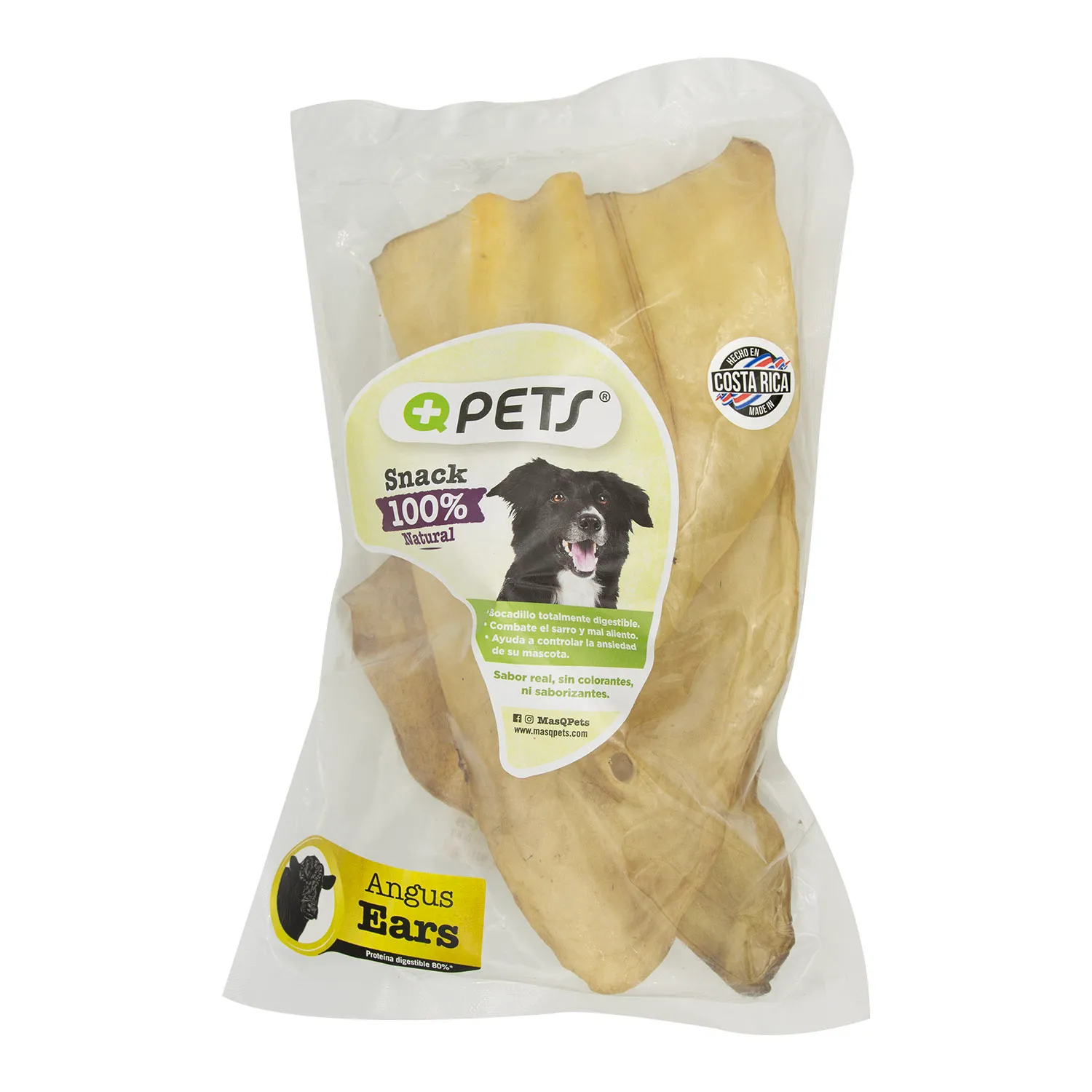 Bocadillo Perro Carne Oreja Natural Mas Q Pets