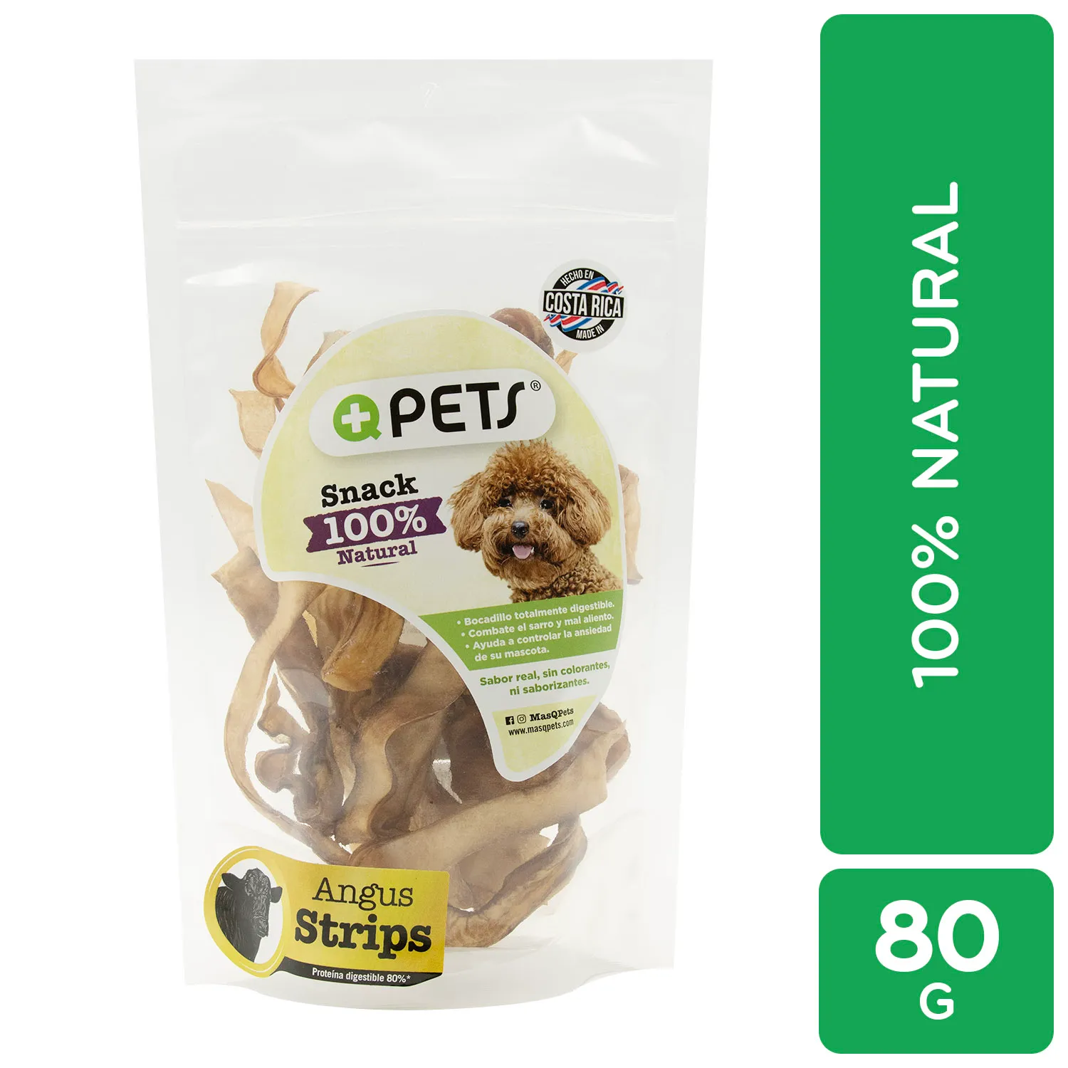 Premio Perro Tiras Res Natural Mas Q Pets