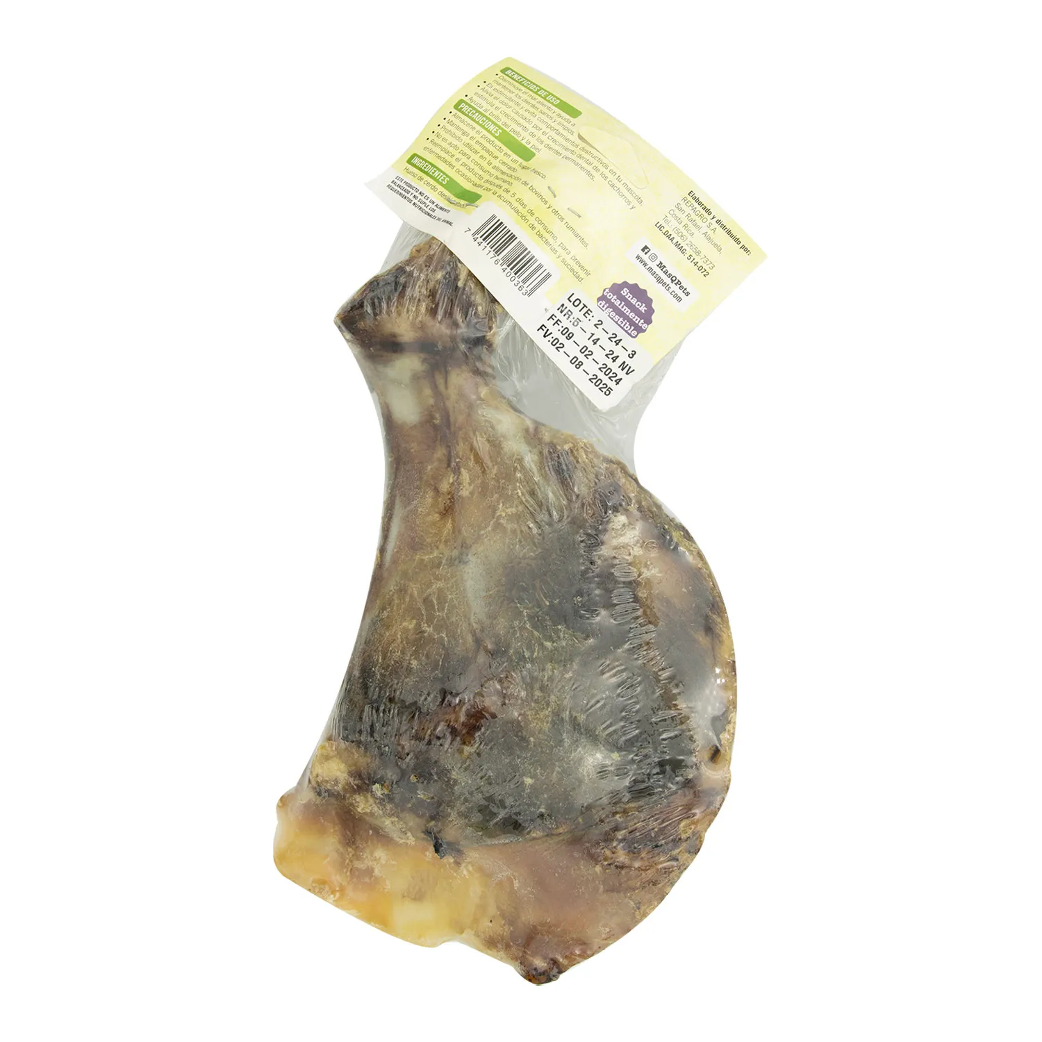 Hueso Plano Cerdo Natural Mas Q Pets