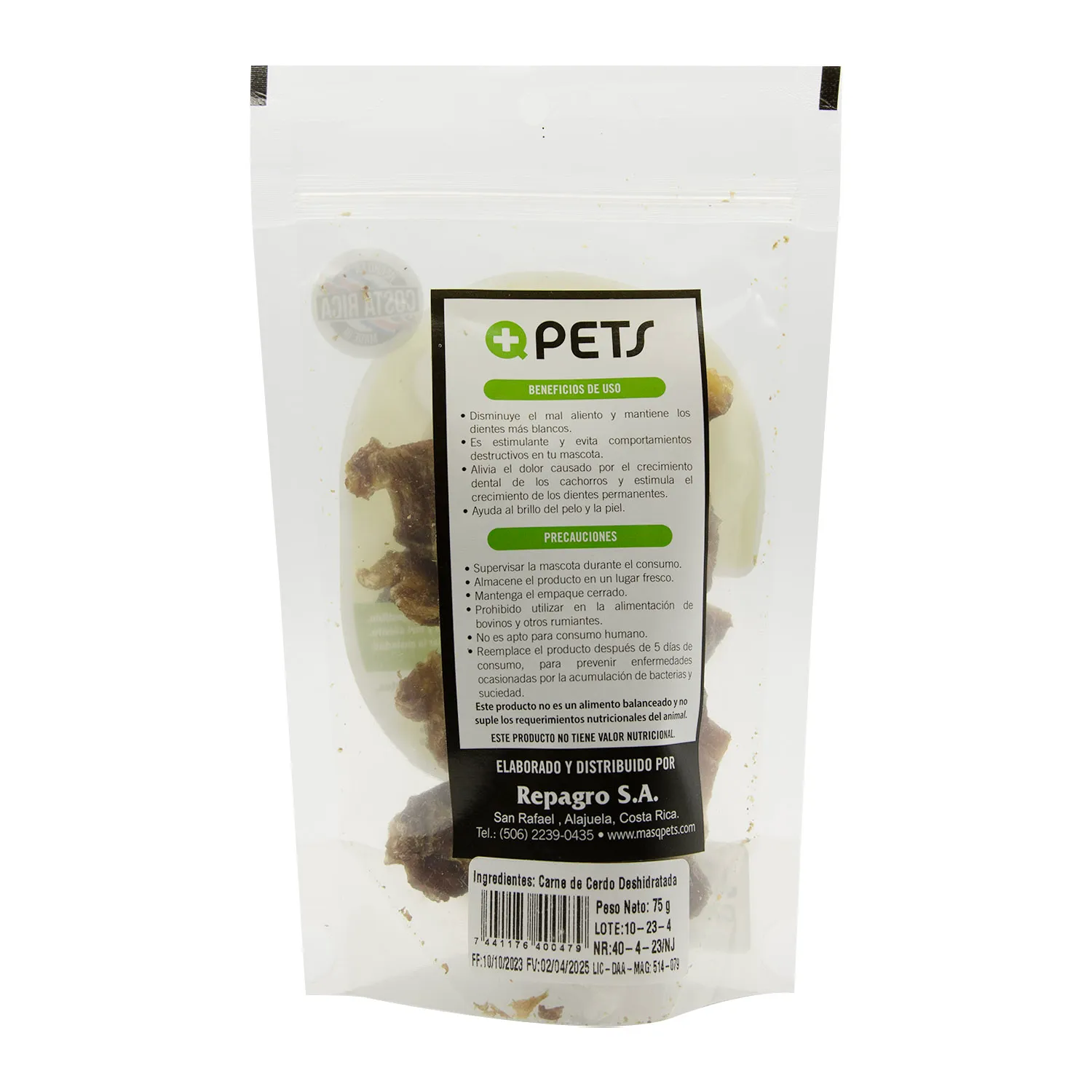 Premio Carne Cerdo Natural Perro Mas Q Pets