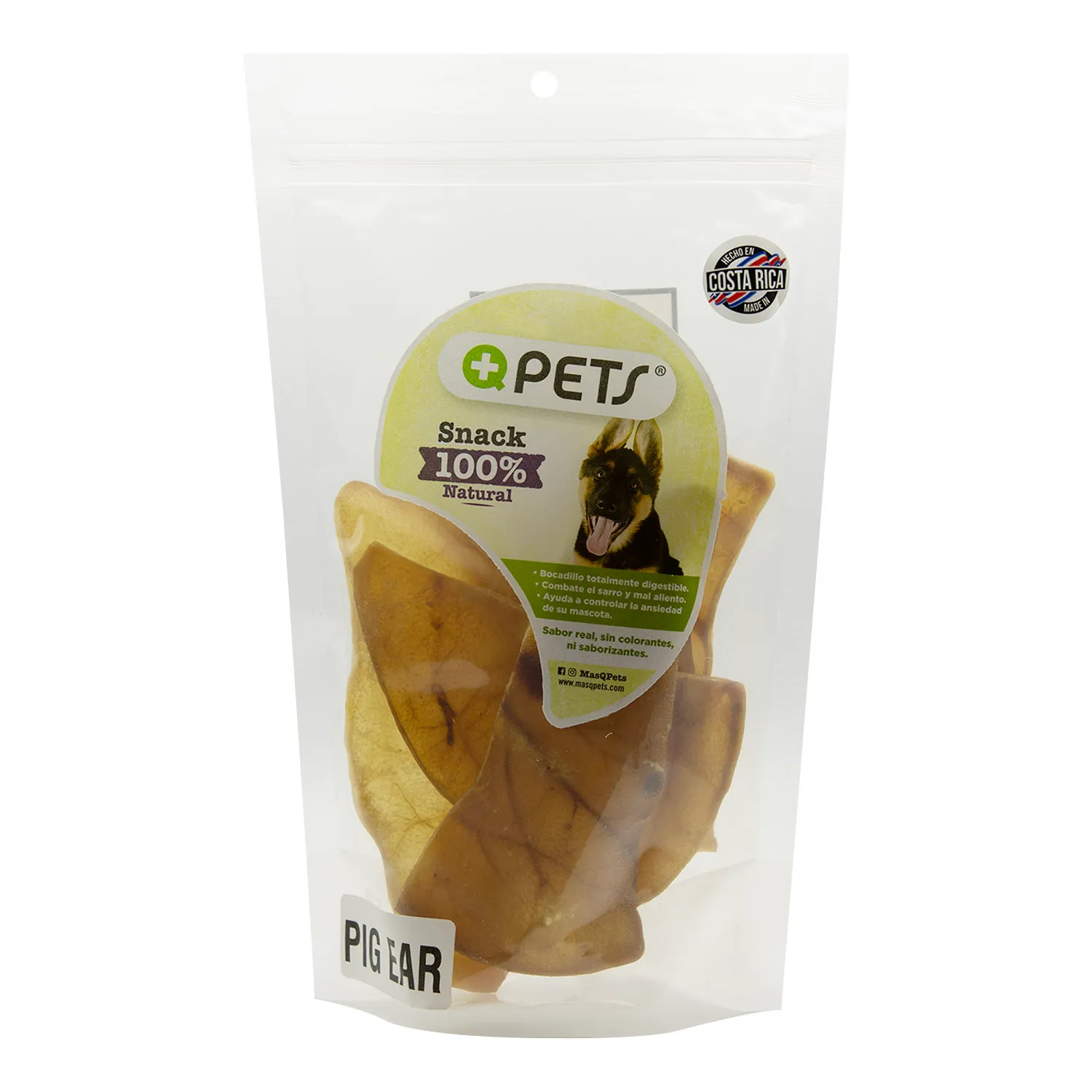 Premio Perro Orejas Cerdo Natural Mas Q Pets