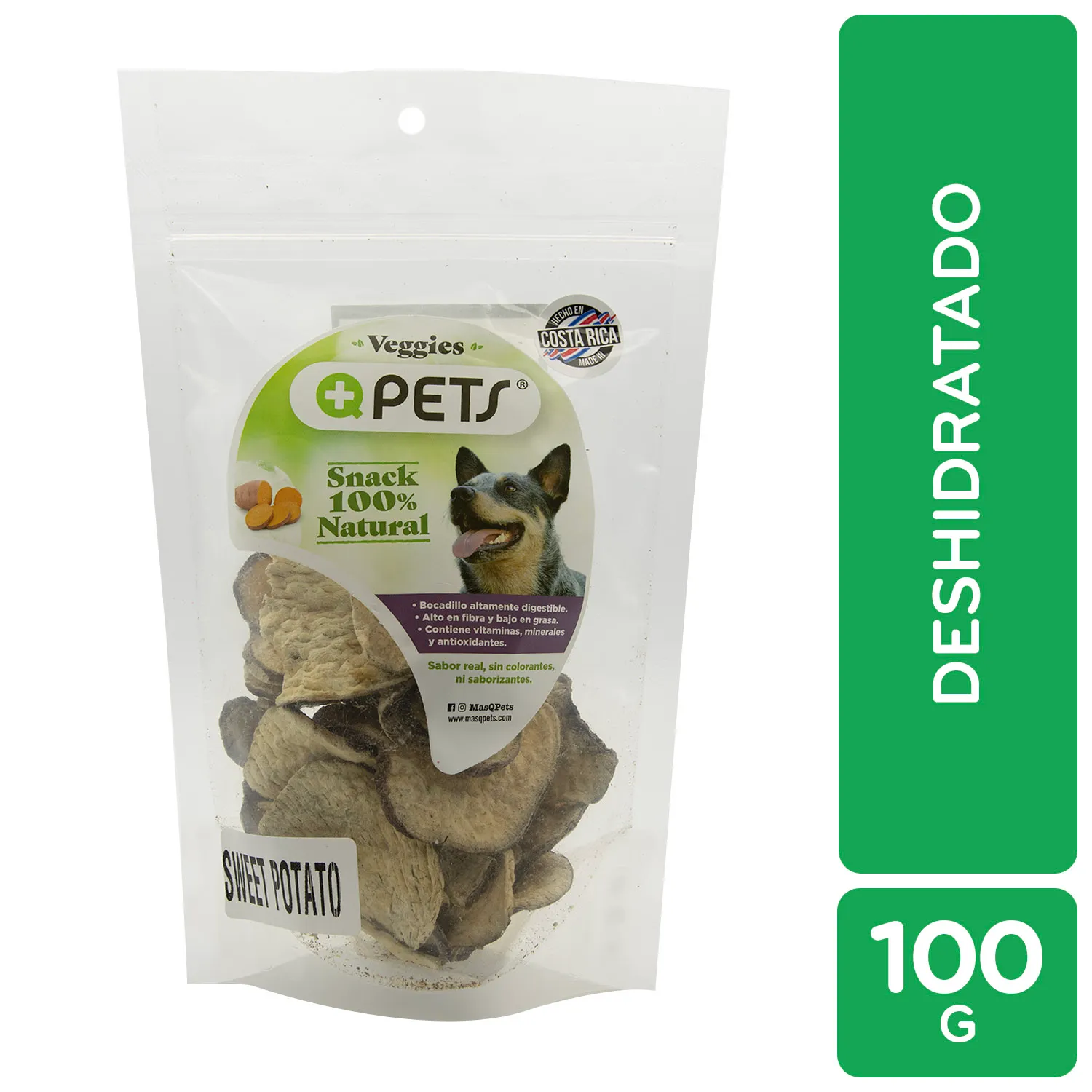 Premio Perro Chips Camote Natural Mas Q Pets