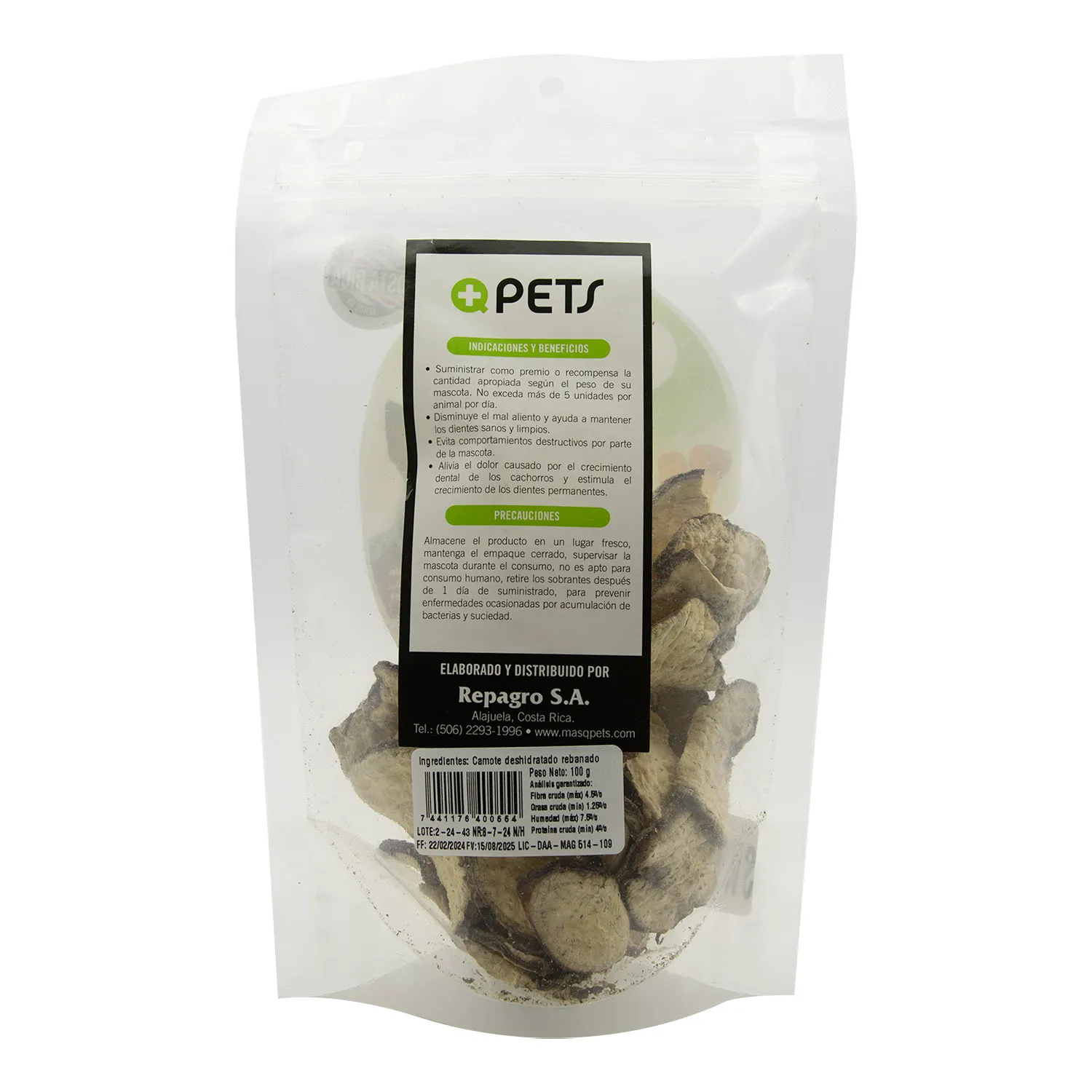 Premio Perro Chips Camote Natural Mas Q Pets