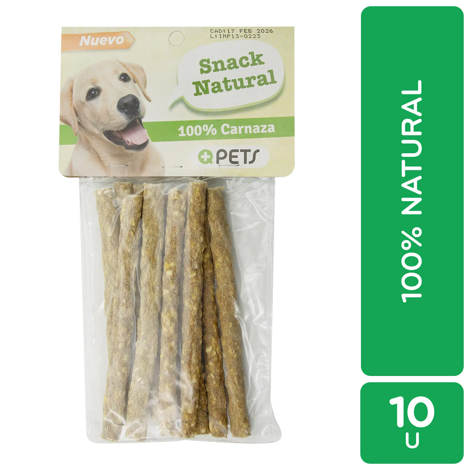 Carnaza Palito Extruido Natural Perro Mas Q Pets