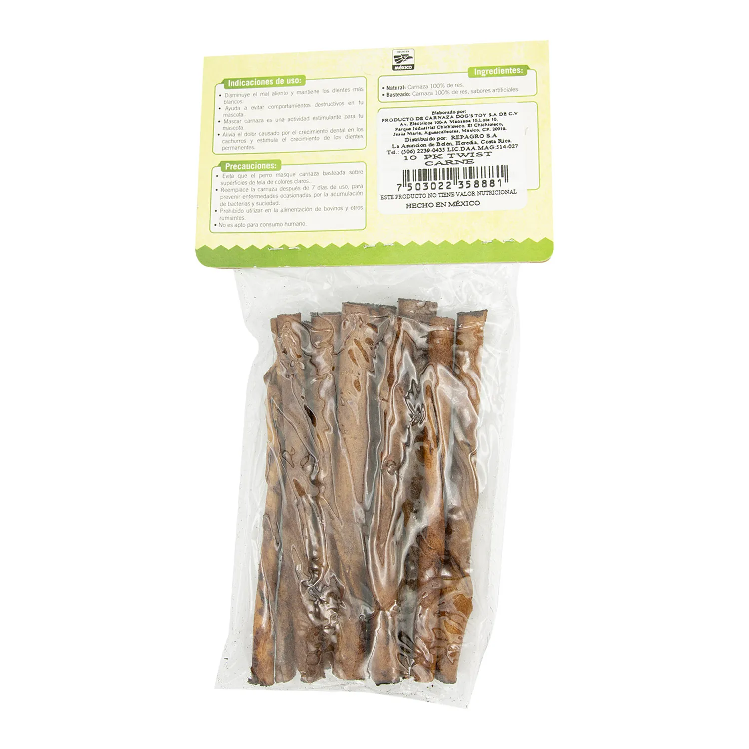 Carnaza Palito Extruido Natural Perro Mas Q Pets