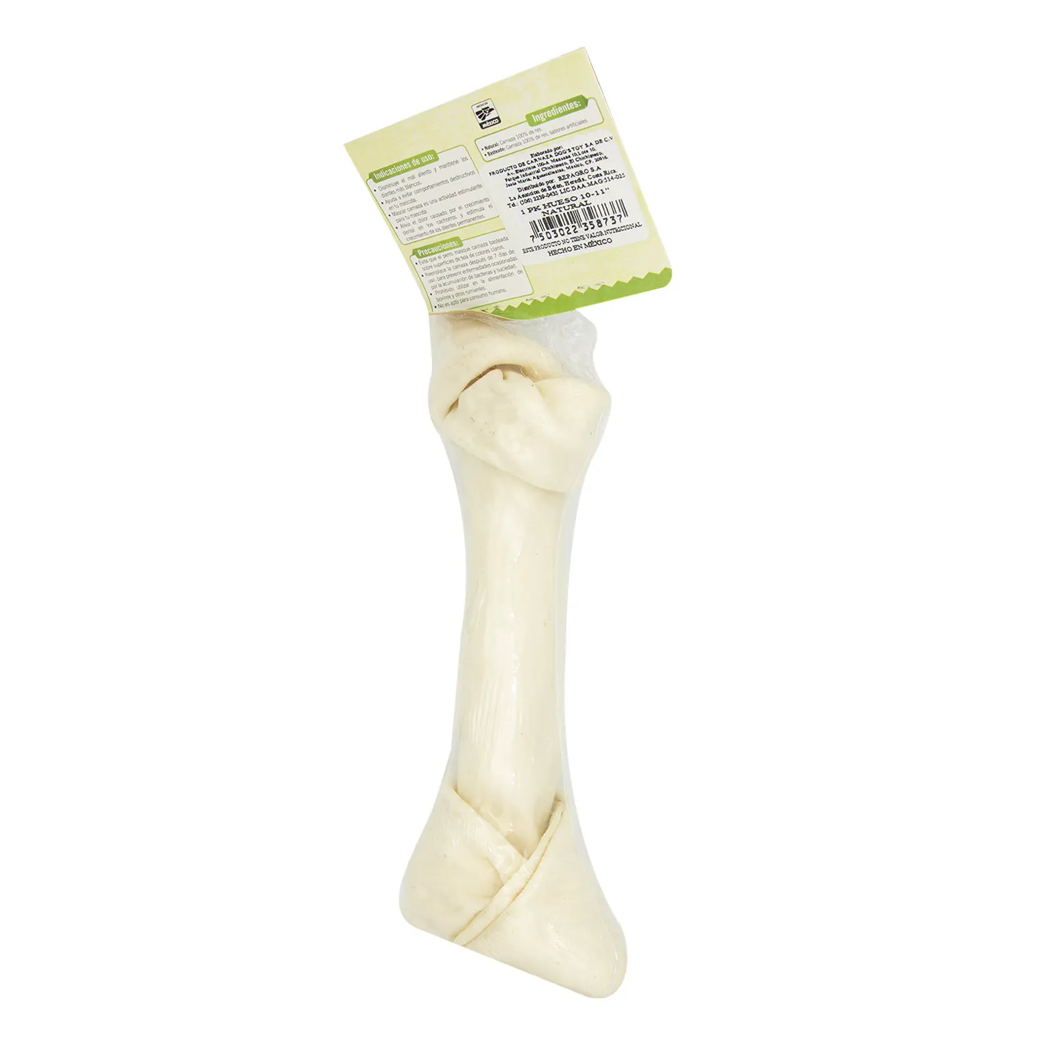 Carnaza Hueso Natural 27 Cm X 5 Cm Mas Q Pets