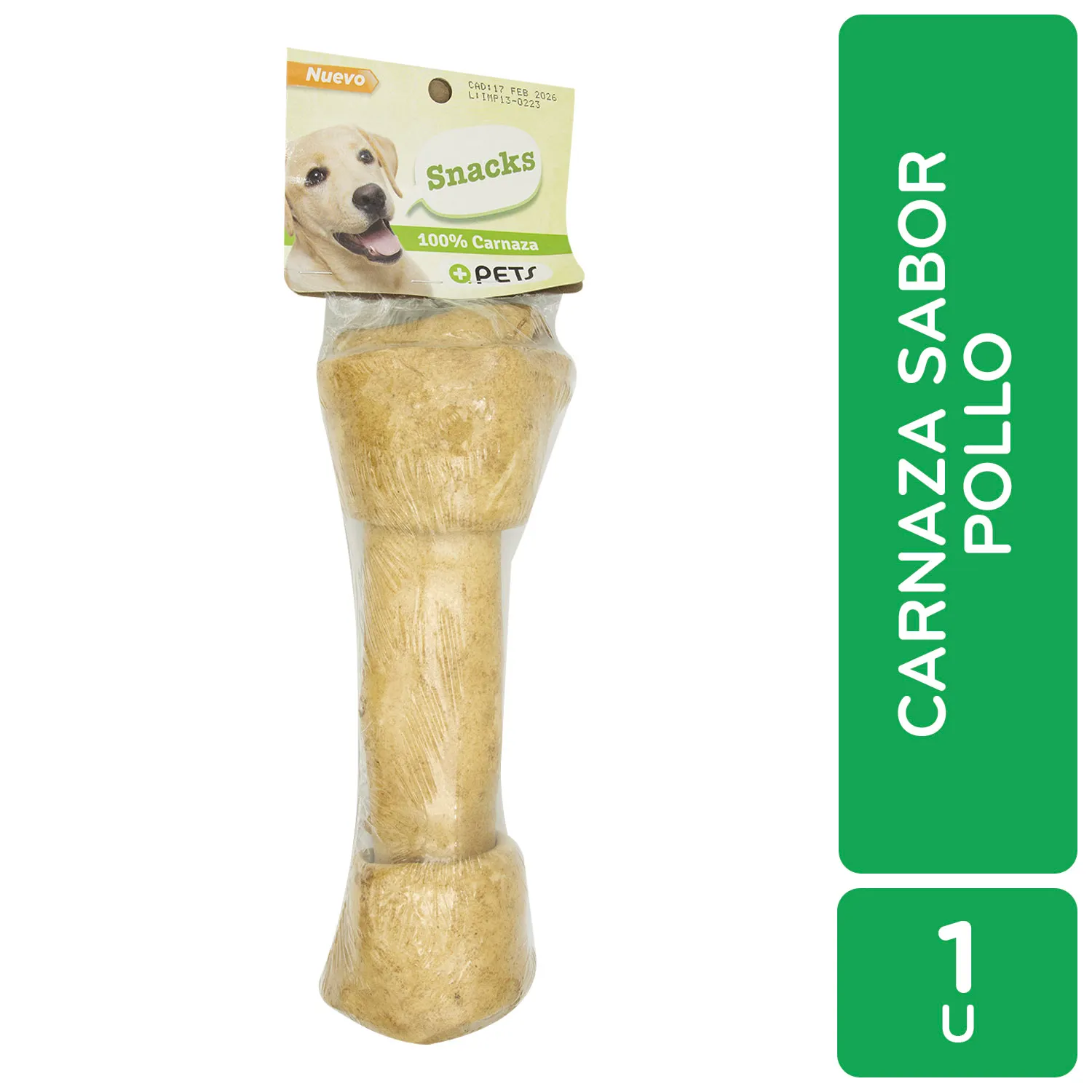 Carnaza Hueso Pollo 27 Cm X 5 Cm Mas Q Pets