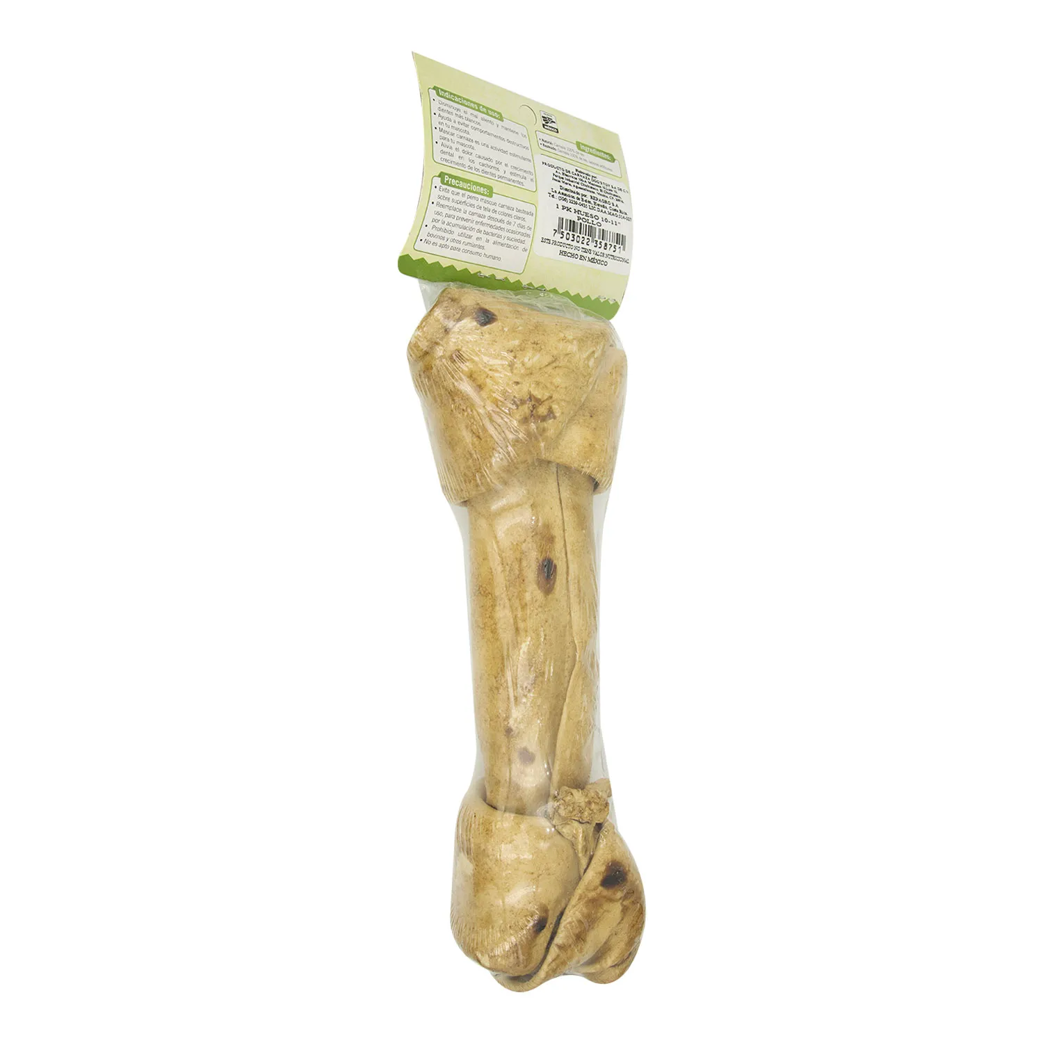 Carnaza Hueso Pollo 27 Cm X 5 Cm Mas Q Pets