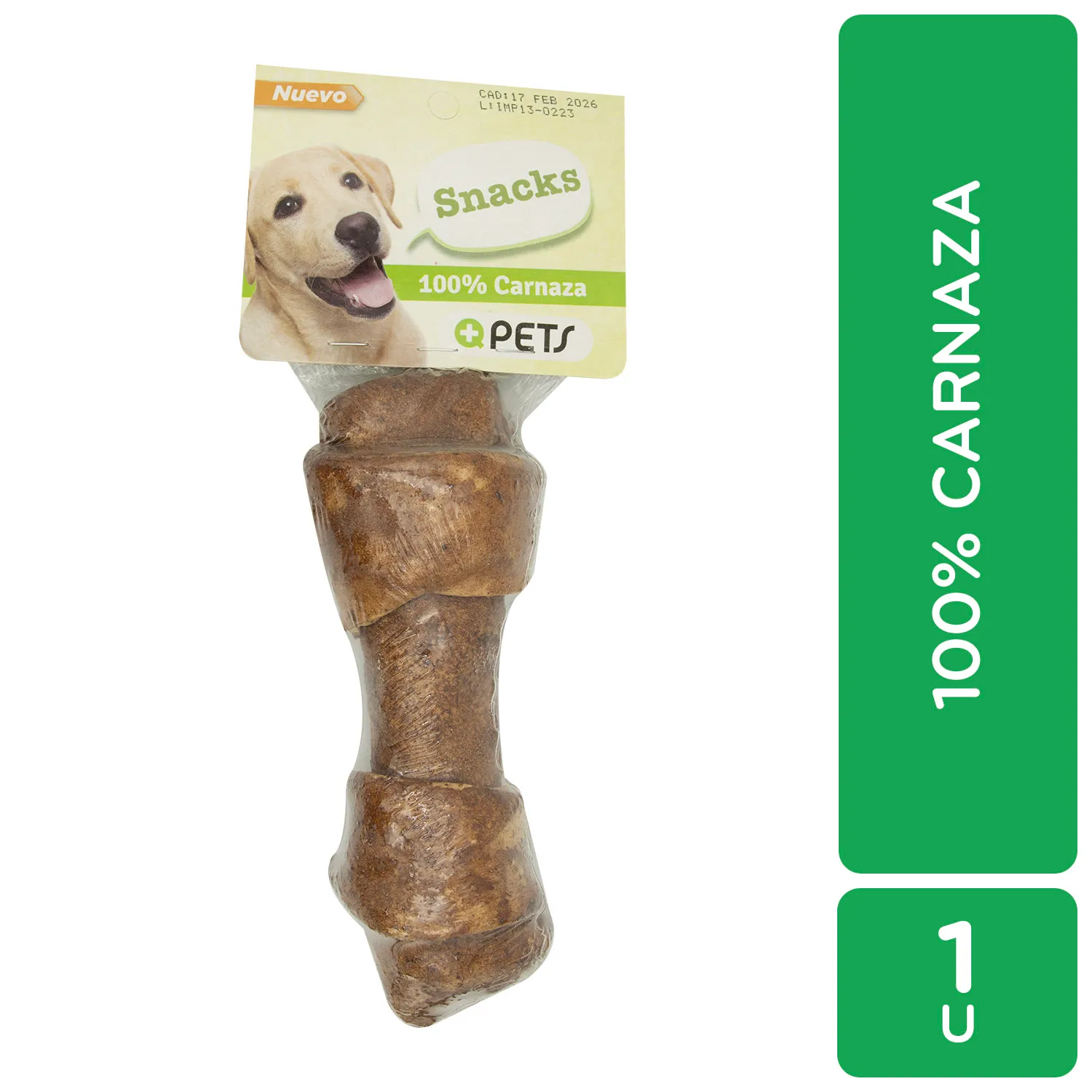 Carnaza Hueso Pollo 17 Cm X 4 Cm Mas Q Pets