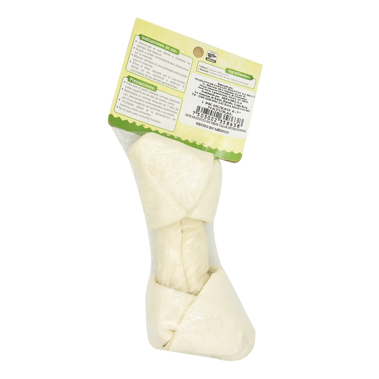 Carnaza Hueso Naural 17 Cm X 4 Cm Mas Q Pets