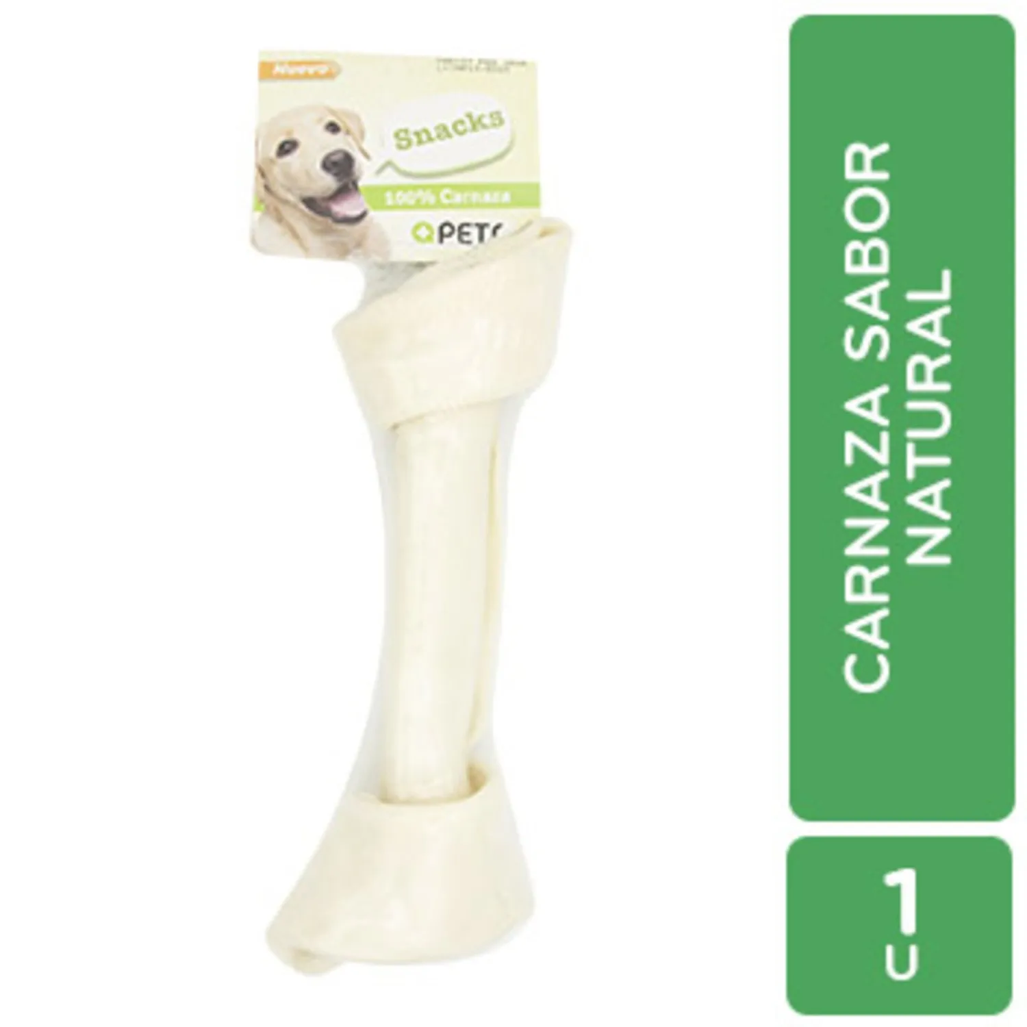 Carnaza Hueso Natural 22 Cm X 5 Cm Mas Q Pets
