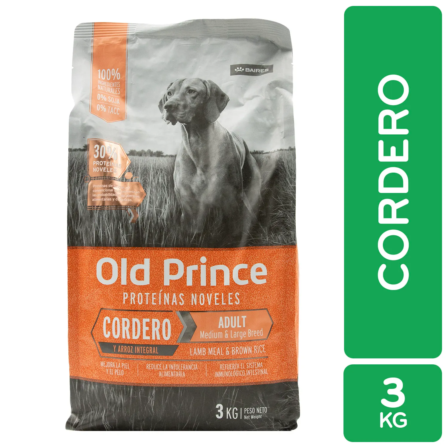 Alimento Perro Adulto Seco Cordero Raza Mediana Y Grande Omega 3 Old Prince