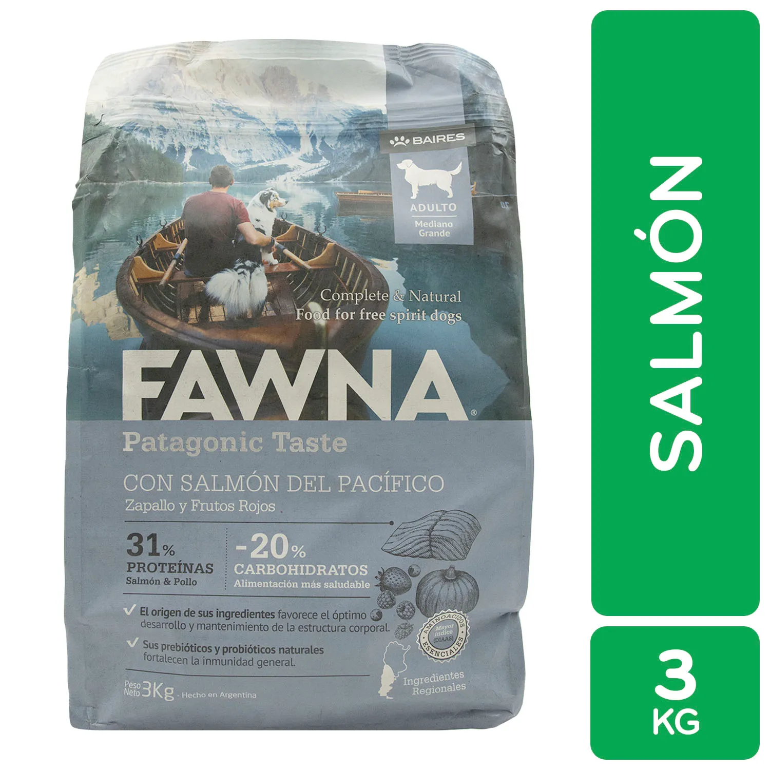 Alimento Perro Adulto Seco Salmon Raza Mediana Y Grande Con Probióticos Fawna