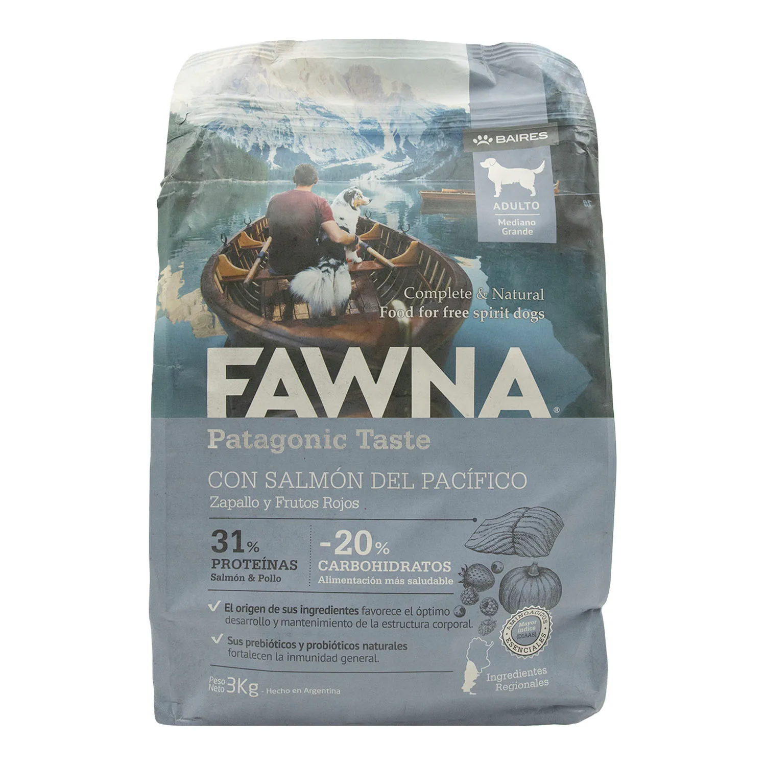 Alimento Perro Adulto Seco Salmon Raza Mediana Y Grande Con Probióticos Fawna