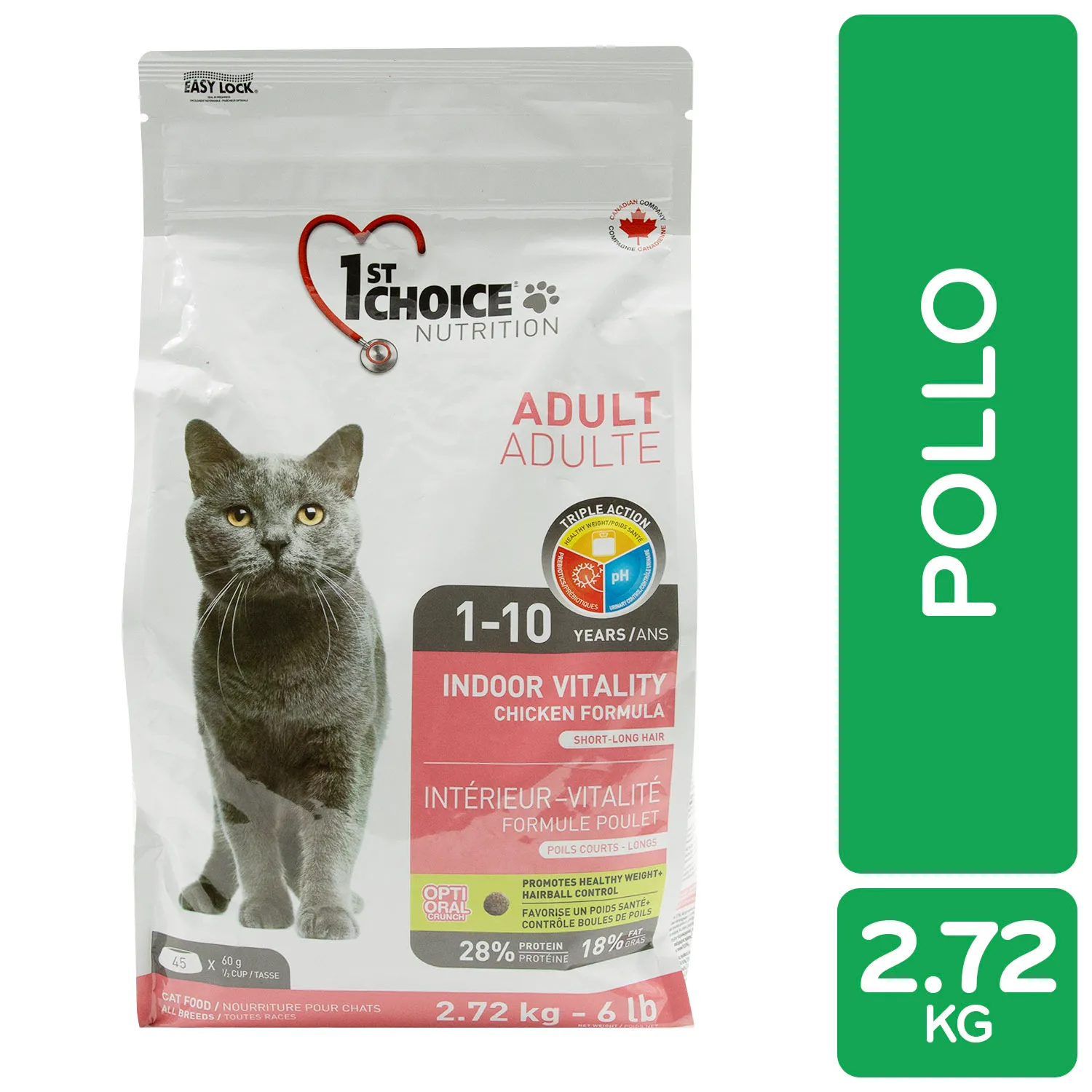 Alimento Gato Seco Adulto Pollo Vitalidad First Choice