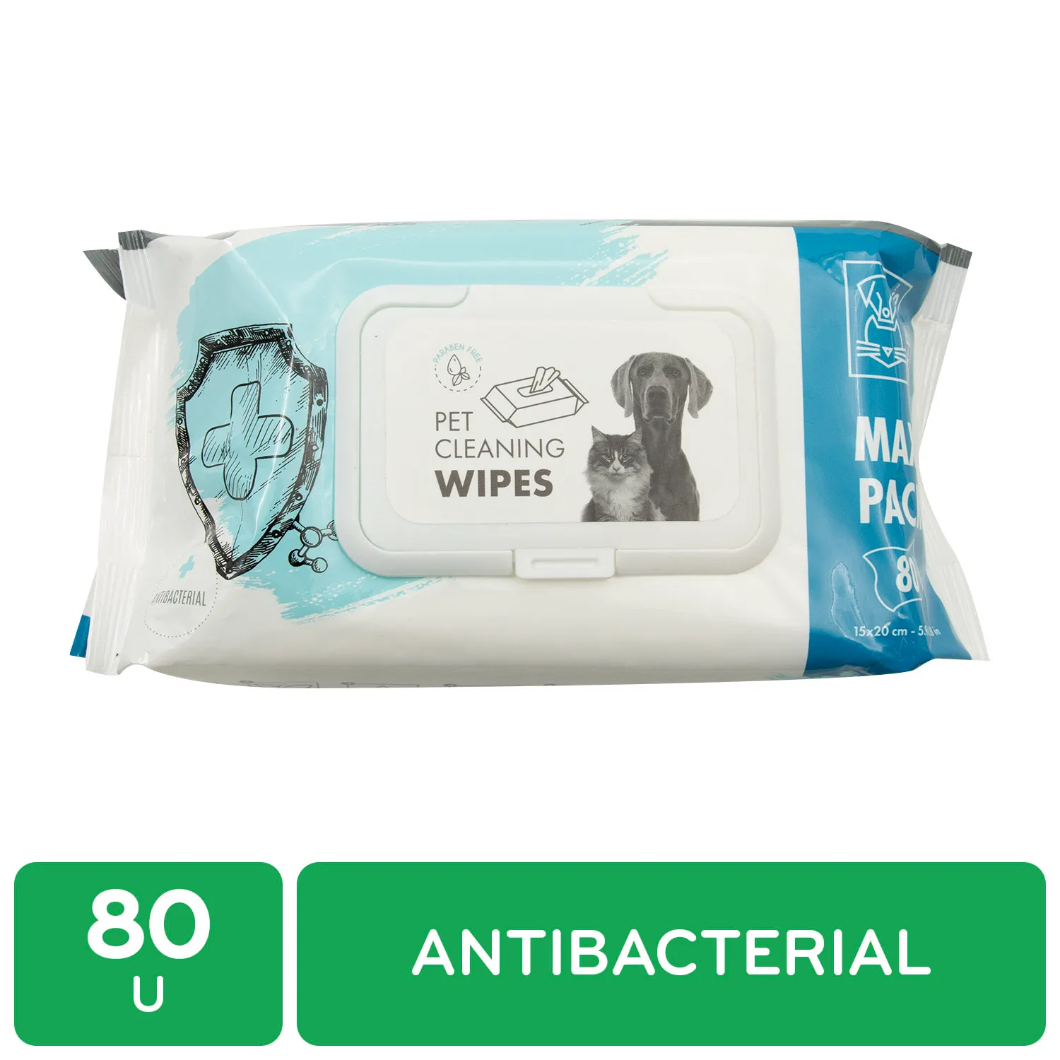 M Pets Toalla Antibacterial Higiene  Perro