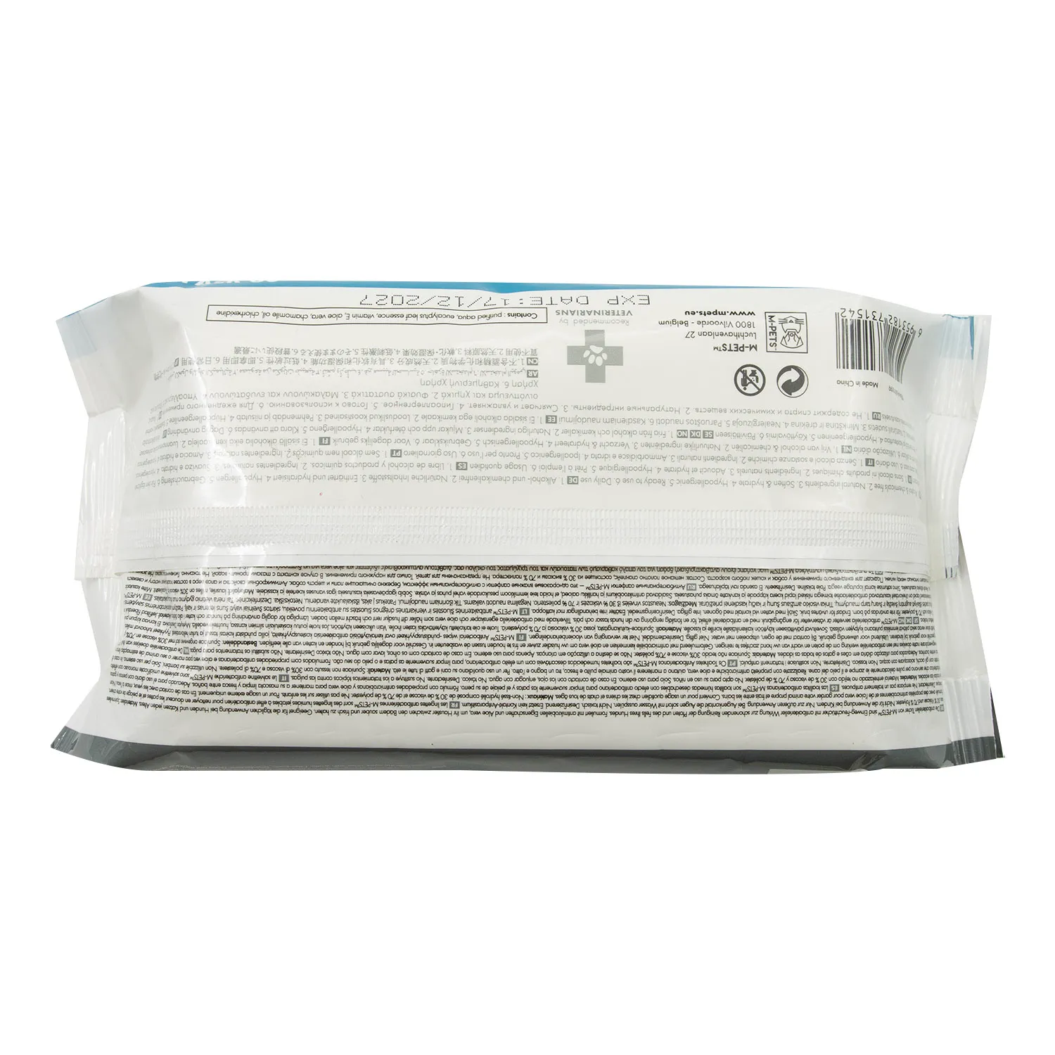 M Pets Toalla Antibacterial Higiene  Perro