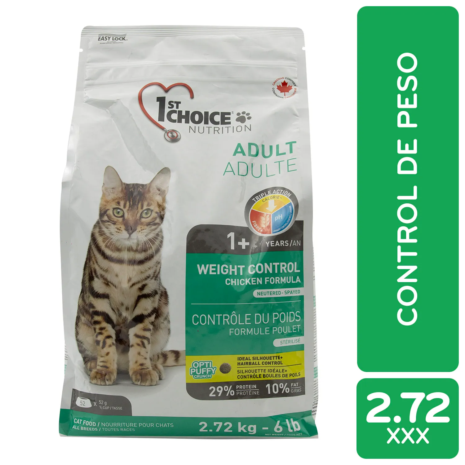 Alimento Gato Seco Adulto Pollo Control Peso First Choice