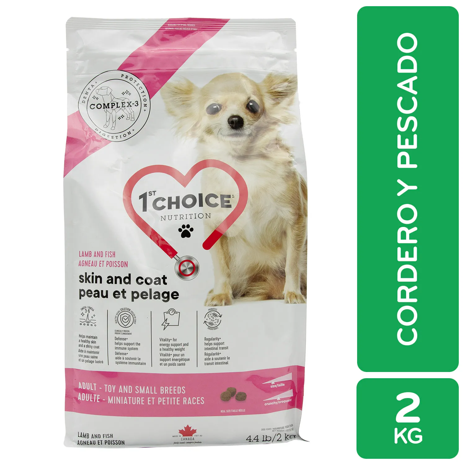 Alimento Perro Adulto Seco Raza Minis Y Pequeños Piel Sensible First Choice