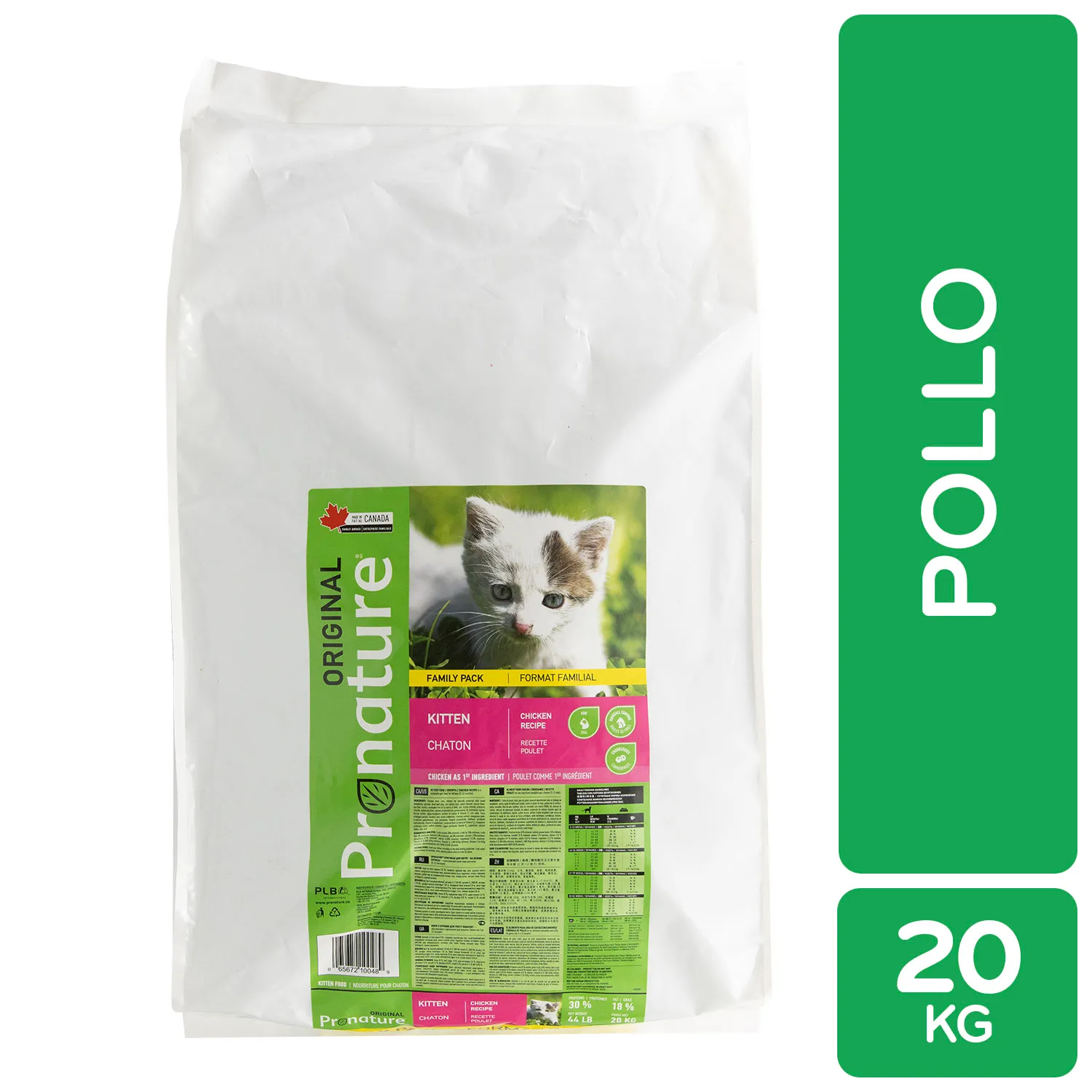 Alimento Gato Seco Cachorro Pollo Con Fibra Pronature