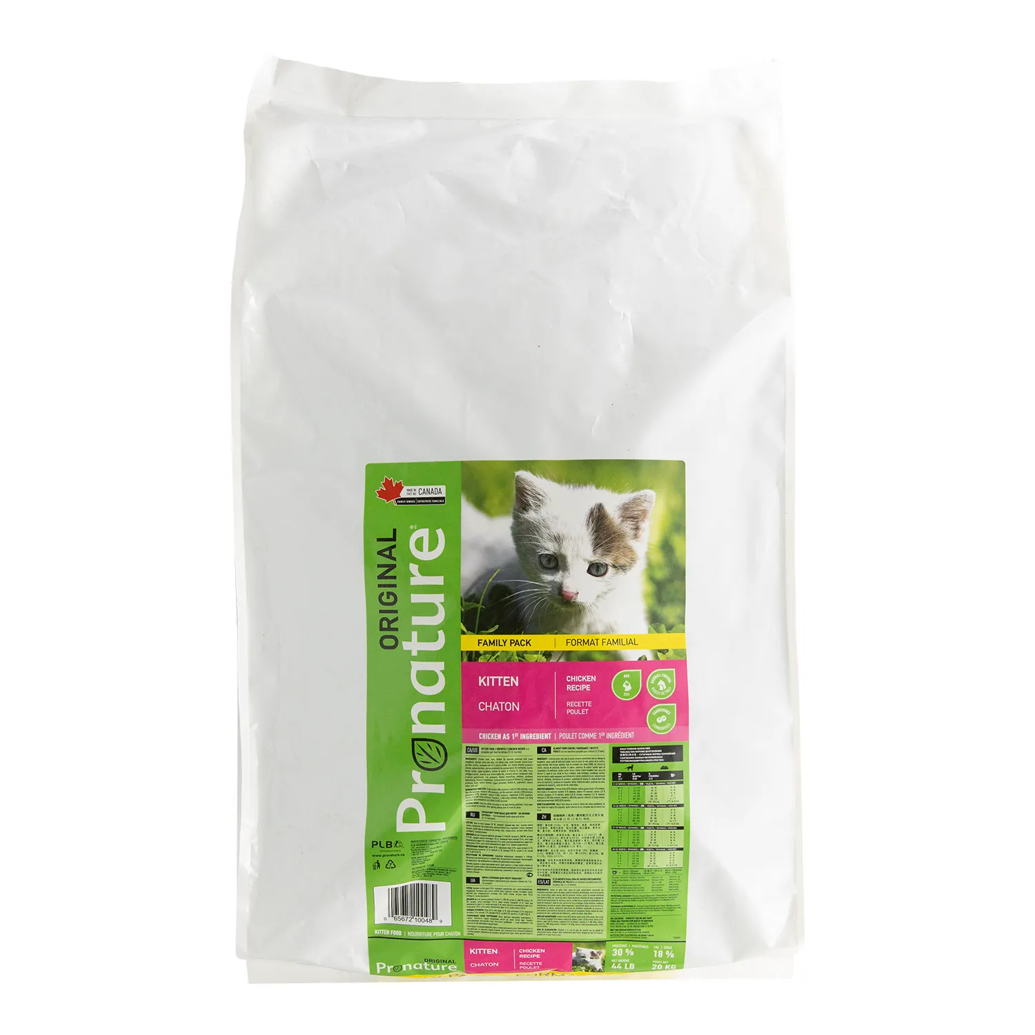 Alimento Gato Seco Cachorro Pollo Con Fibra Pronature