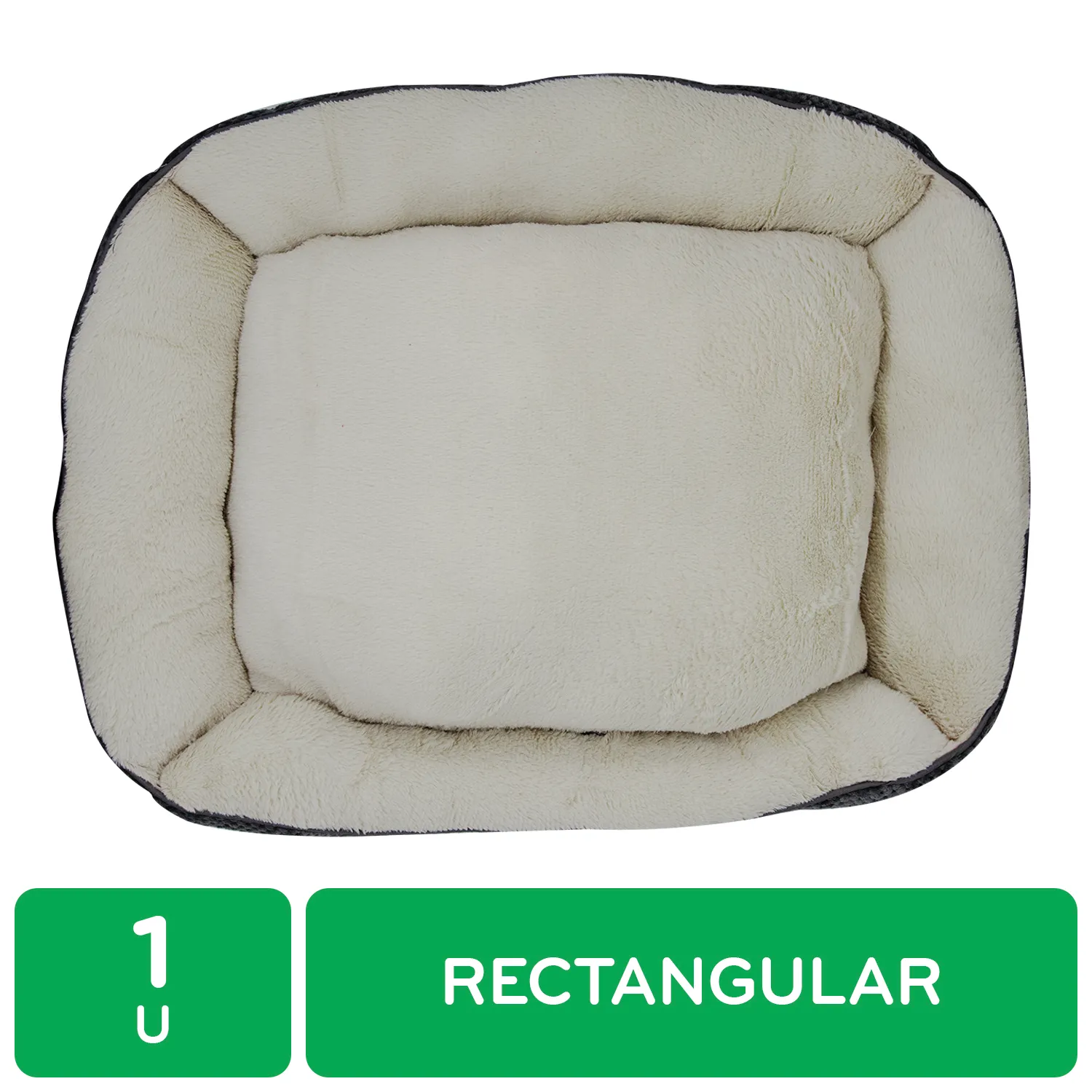 Cama Mascota Gris Rectangular Mushi