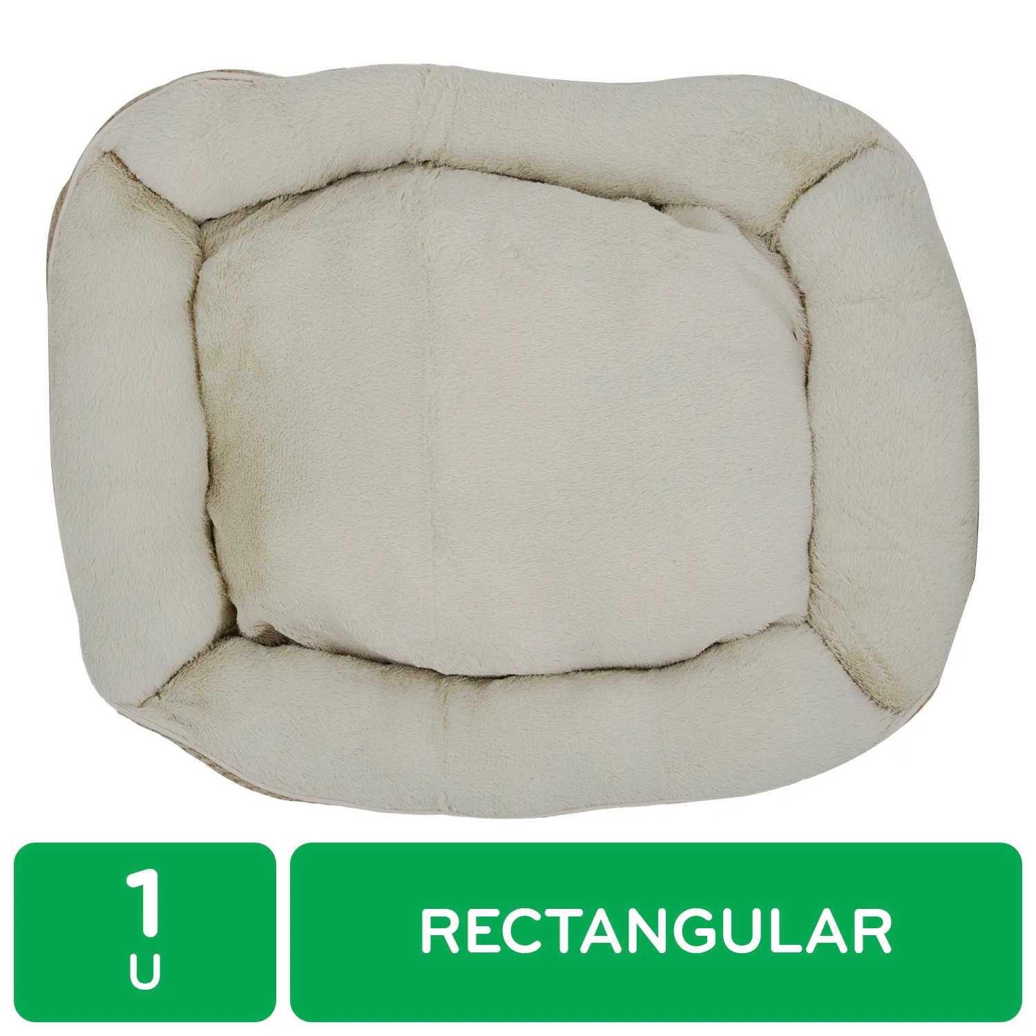Cama Perro Beige Rectangular Mushi