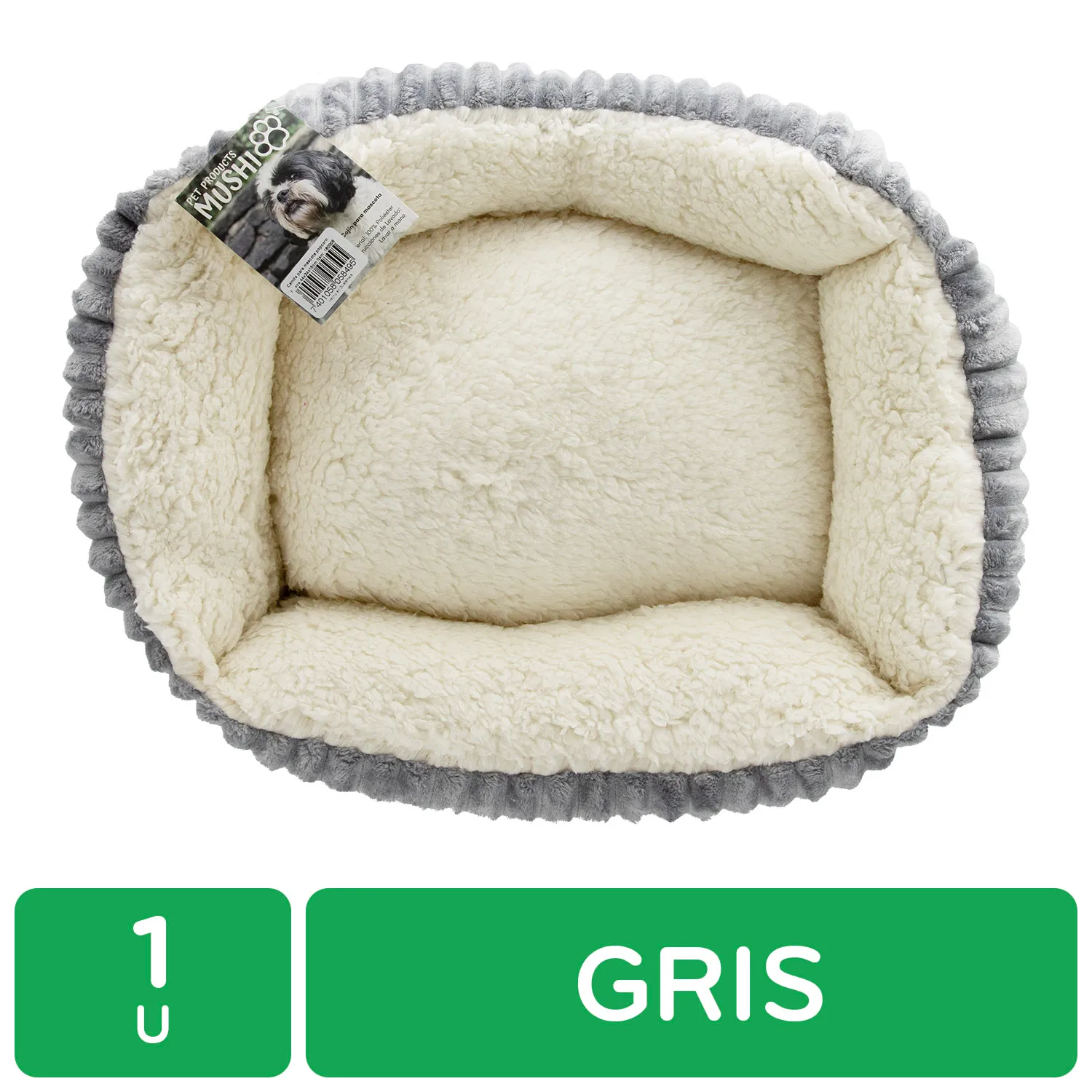 Cama Mascota Gris Pequeña Mushi