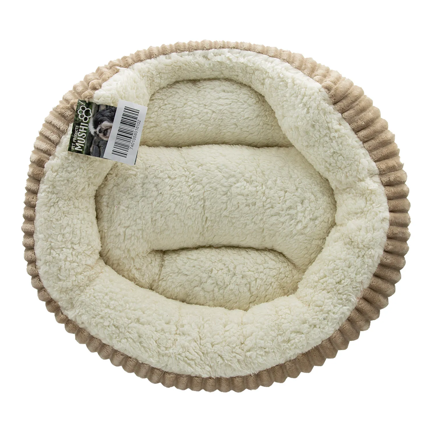 Cama Mascota Beige Ovalada Mushi