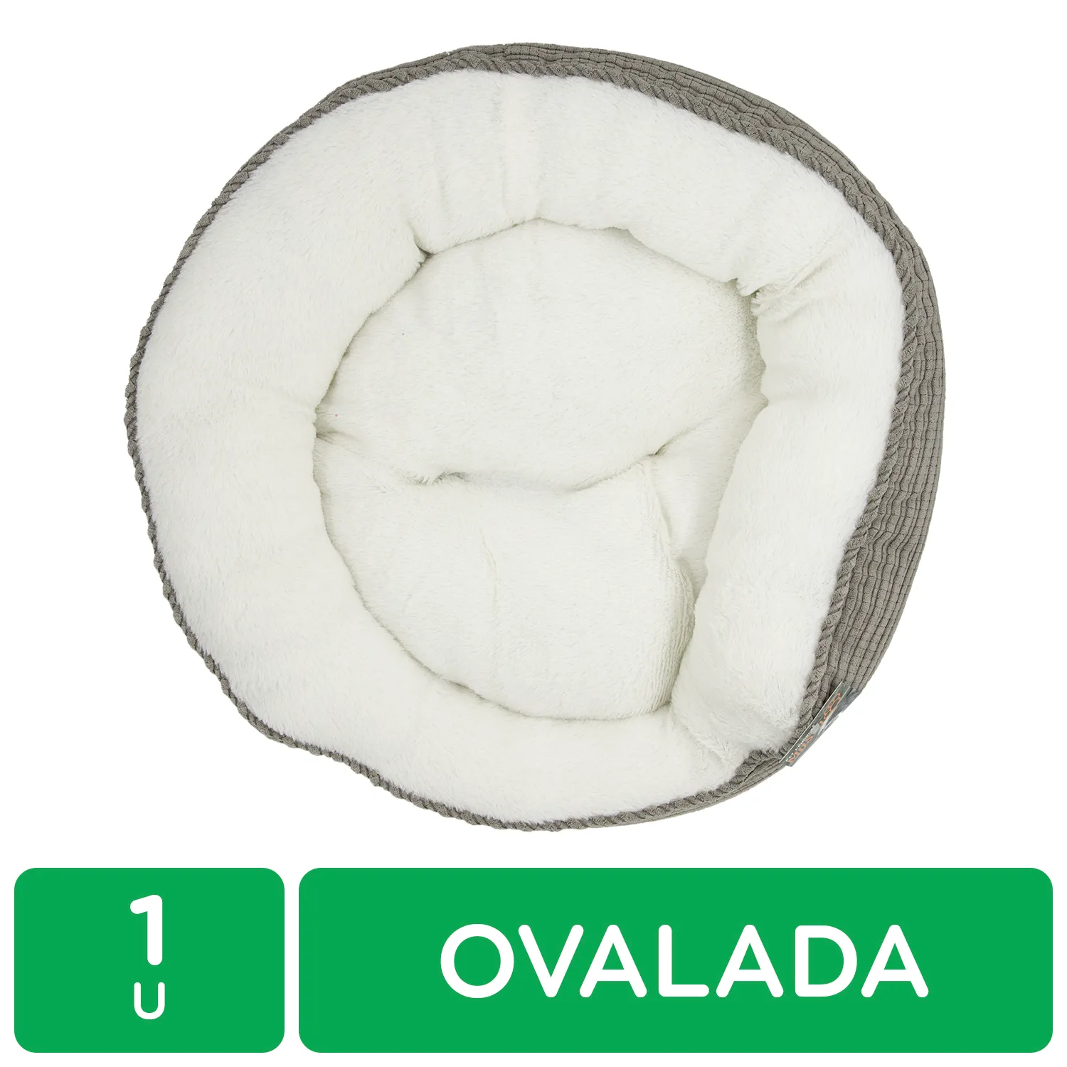Cama Mascota Gris Ovalada Mushi