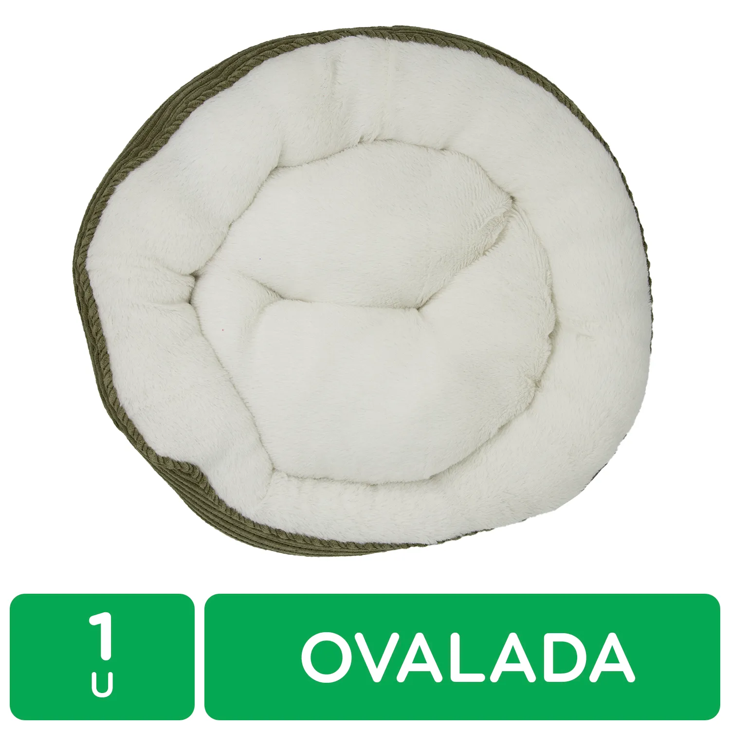 Cama Mascota Verde Ovalada Mushi