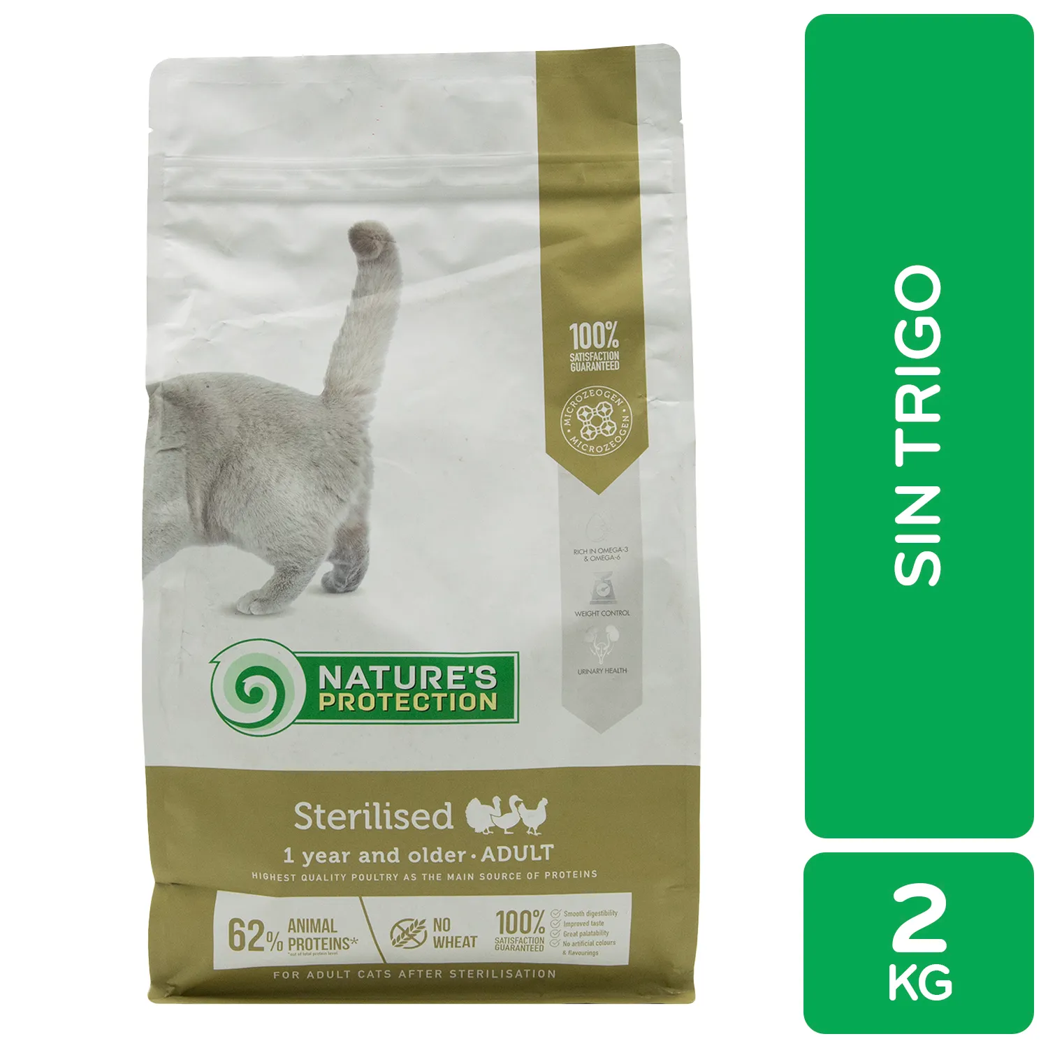 Alimento Gato Seco Adulto Esteril Ave De Corral Natures Protection