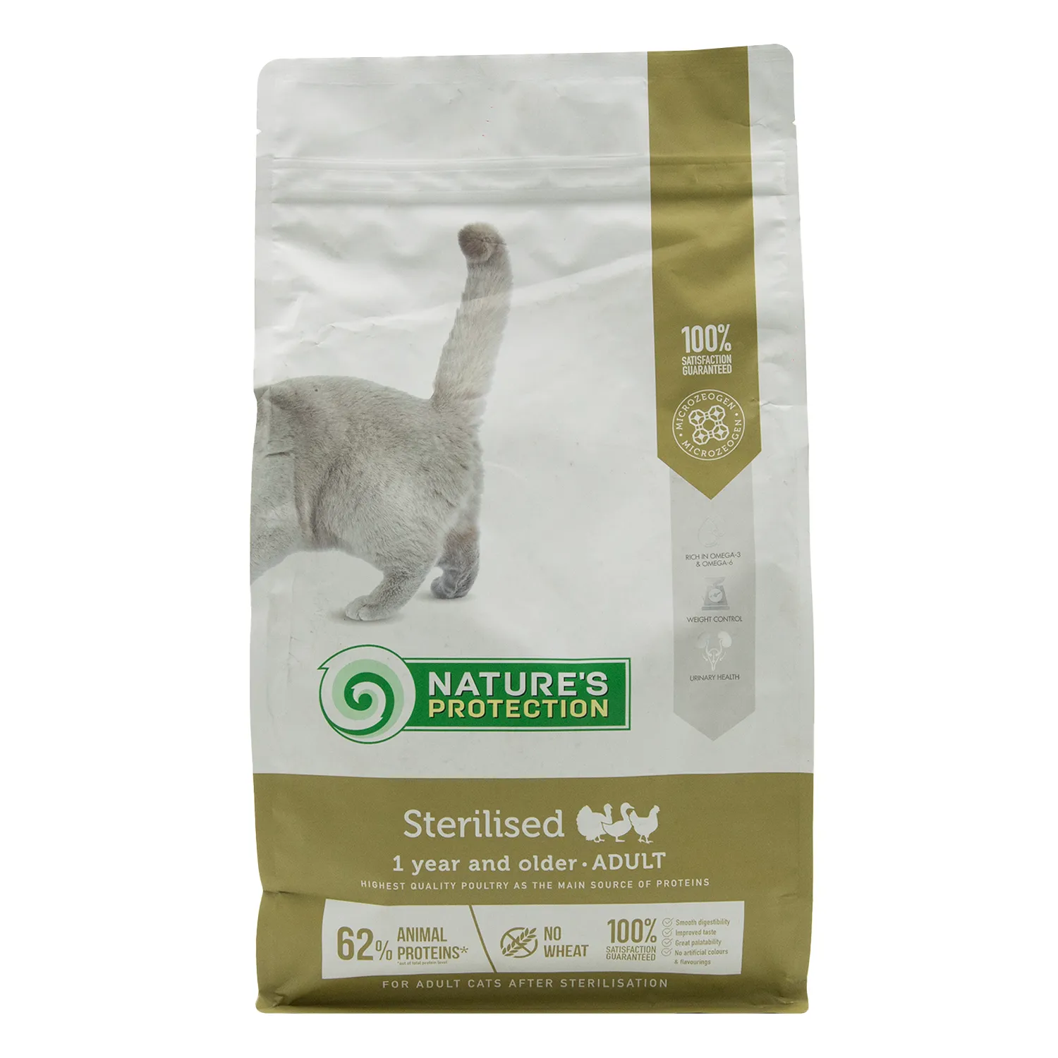 Alimento Gato Seco Adulto Esteril Ave De Corral Natures Protection